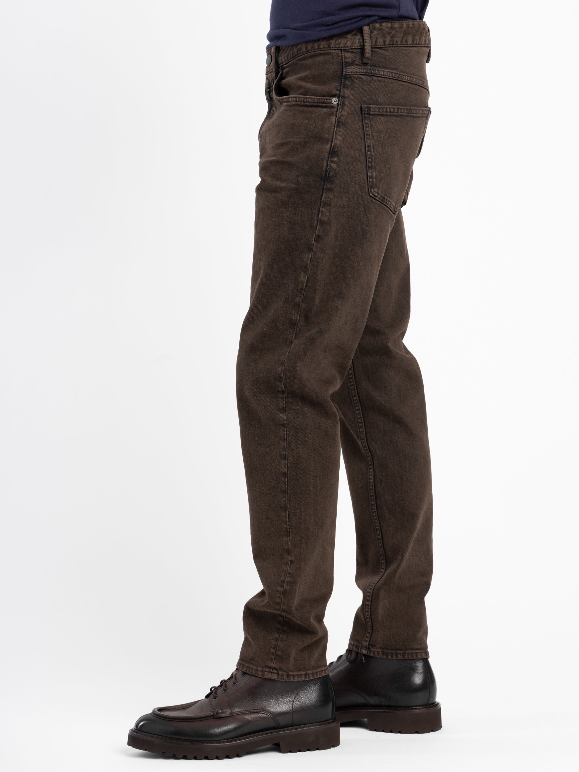 Dark Brown Cooper Tapered Jeans The Helm Clothing