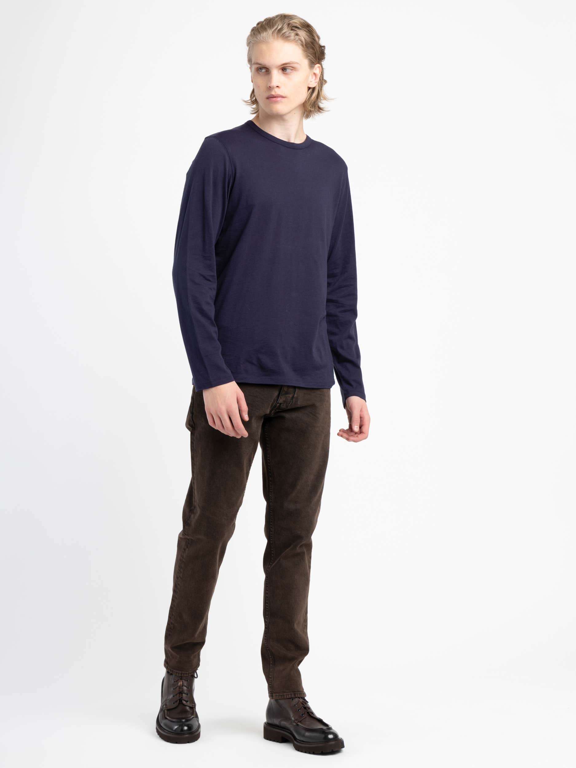 Navy Cotton/Cashmere Longshirt