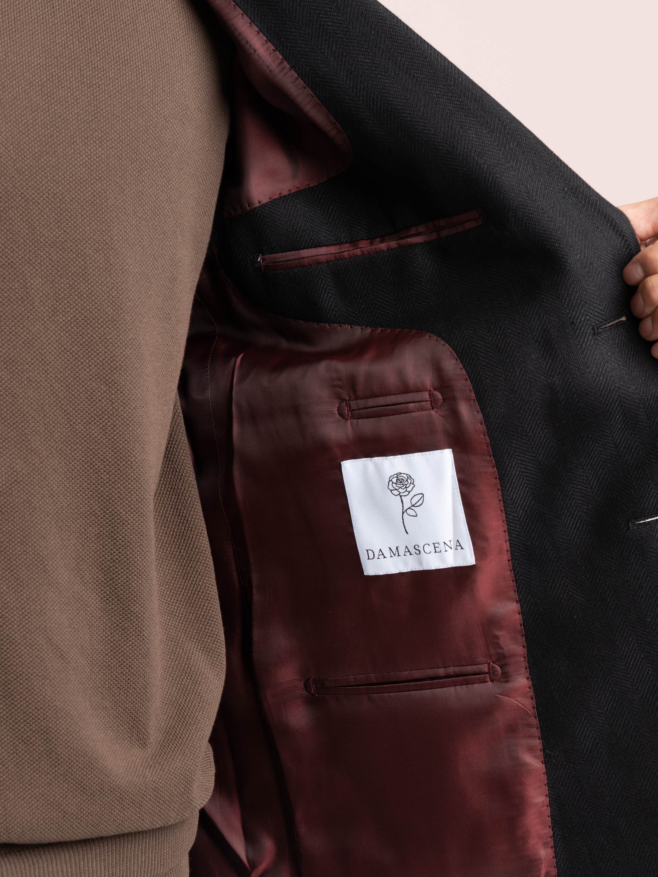 Black Linen-Wool Sport Jacket