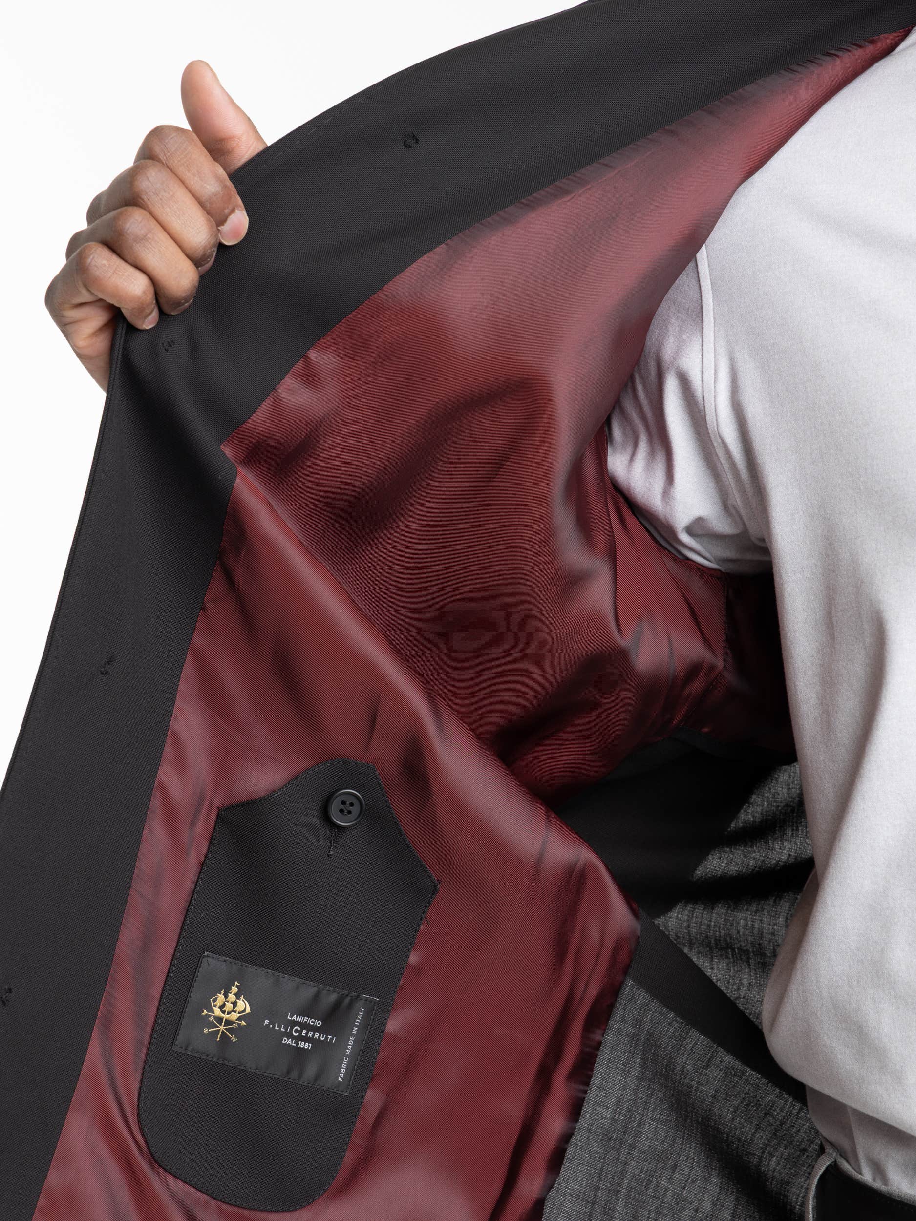 Black Wool Tailored Overshirt