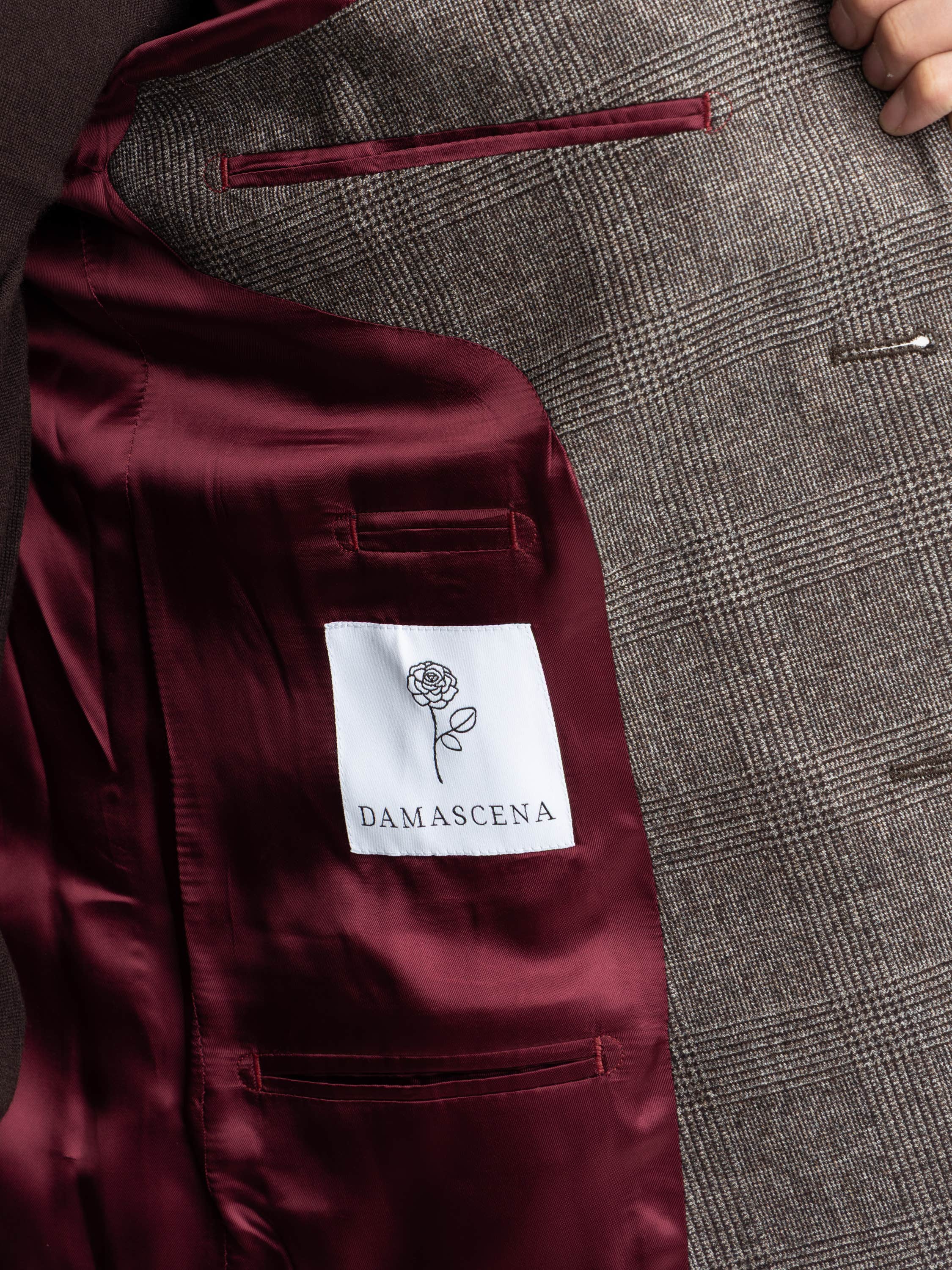 Brown Check Wool-Blend Sport Jacket