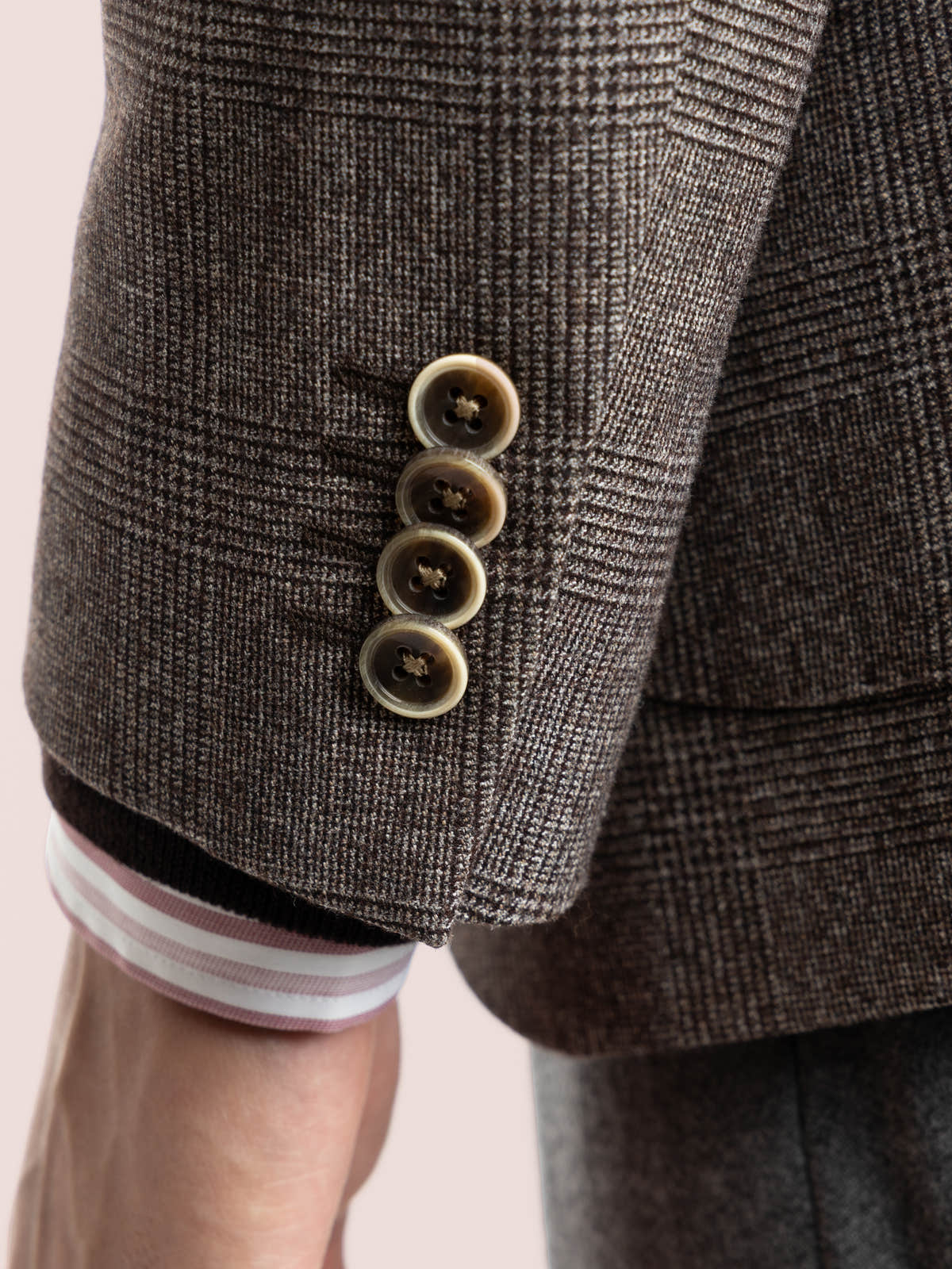 Brown Check Wool-Blend Sport Jacket