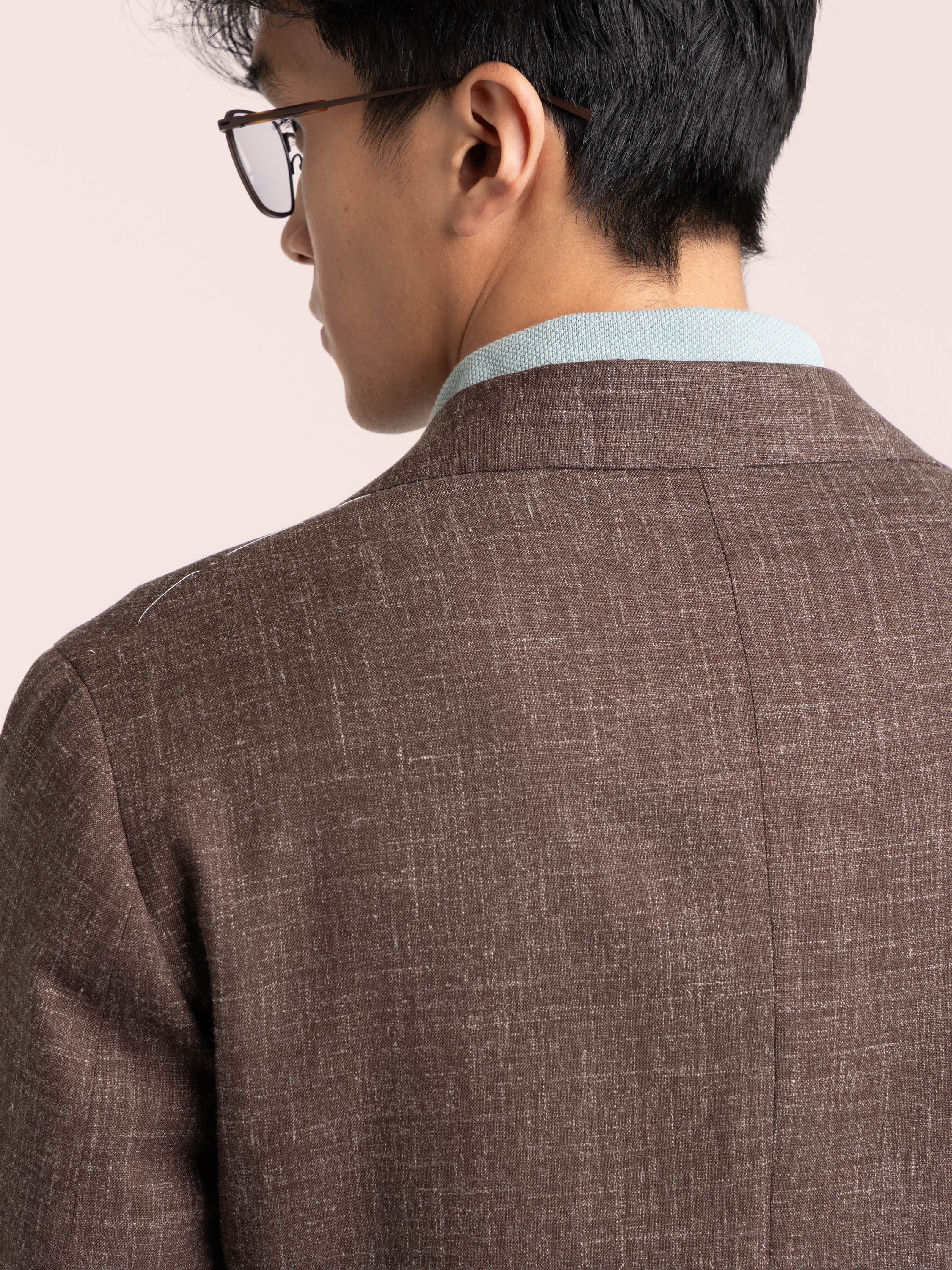 Brown Textured Sport Jacket