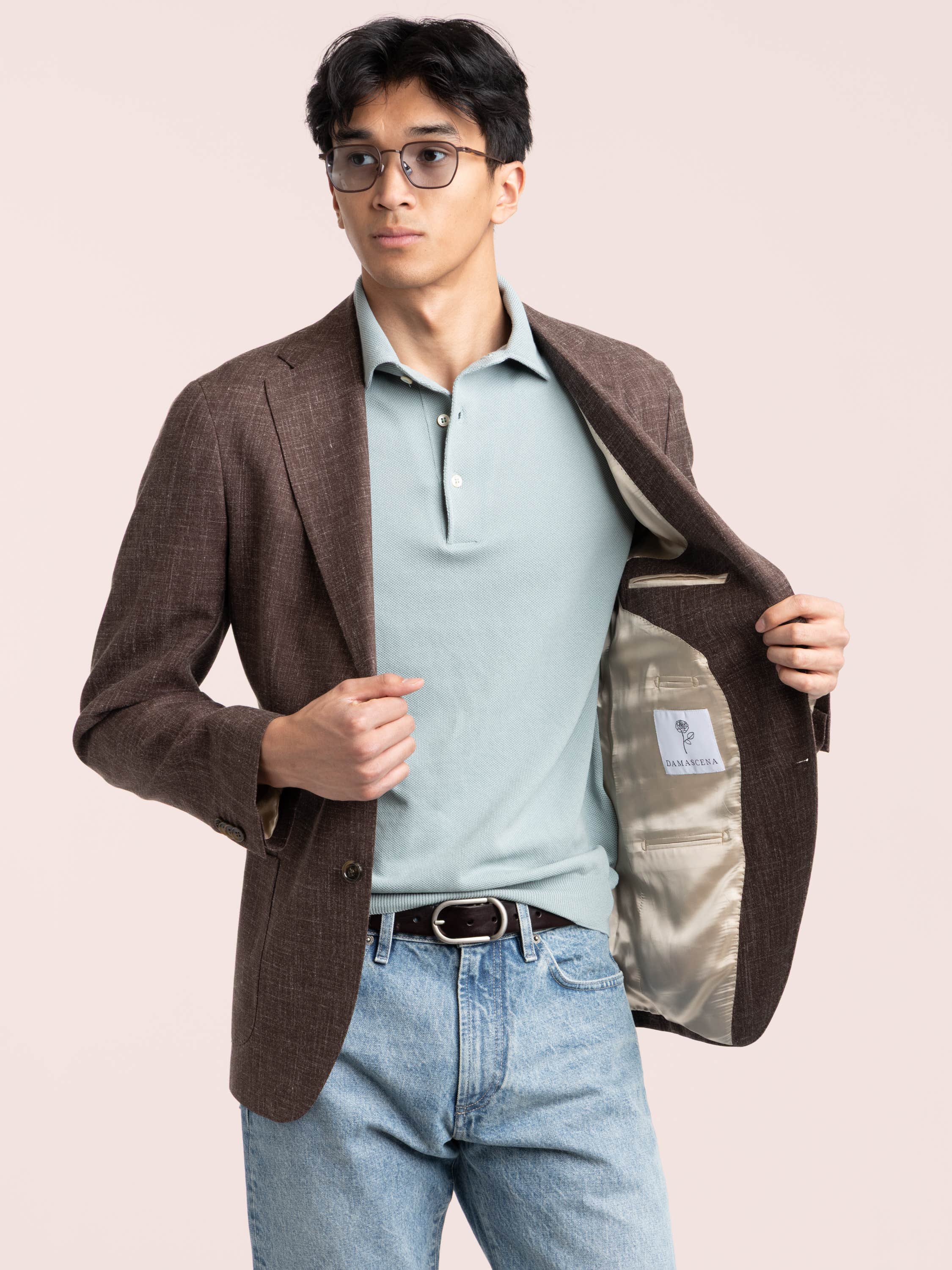 Brown Textured Sport Jacket