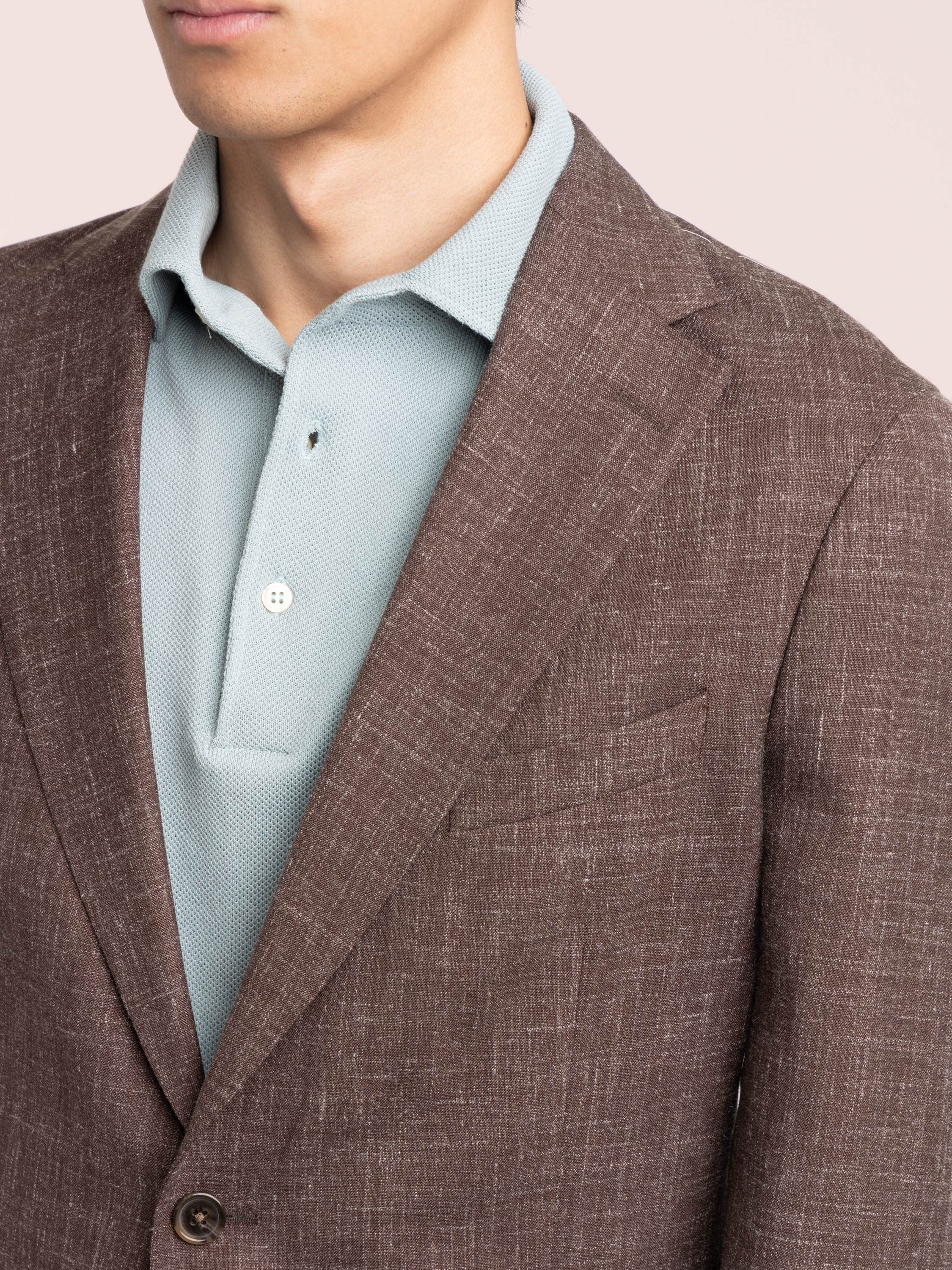 Brown Textured Sport Jacket