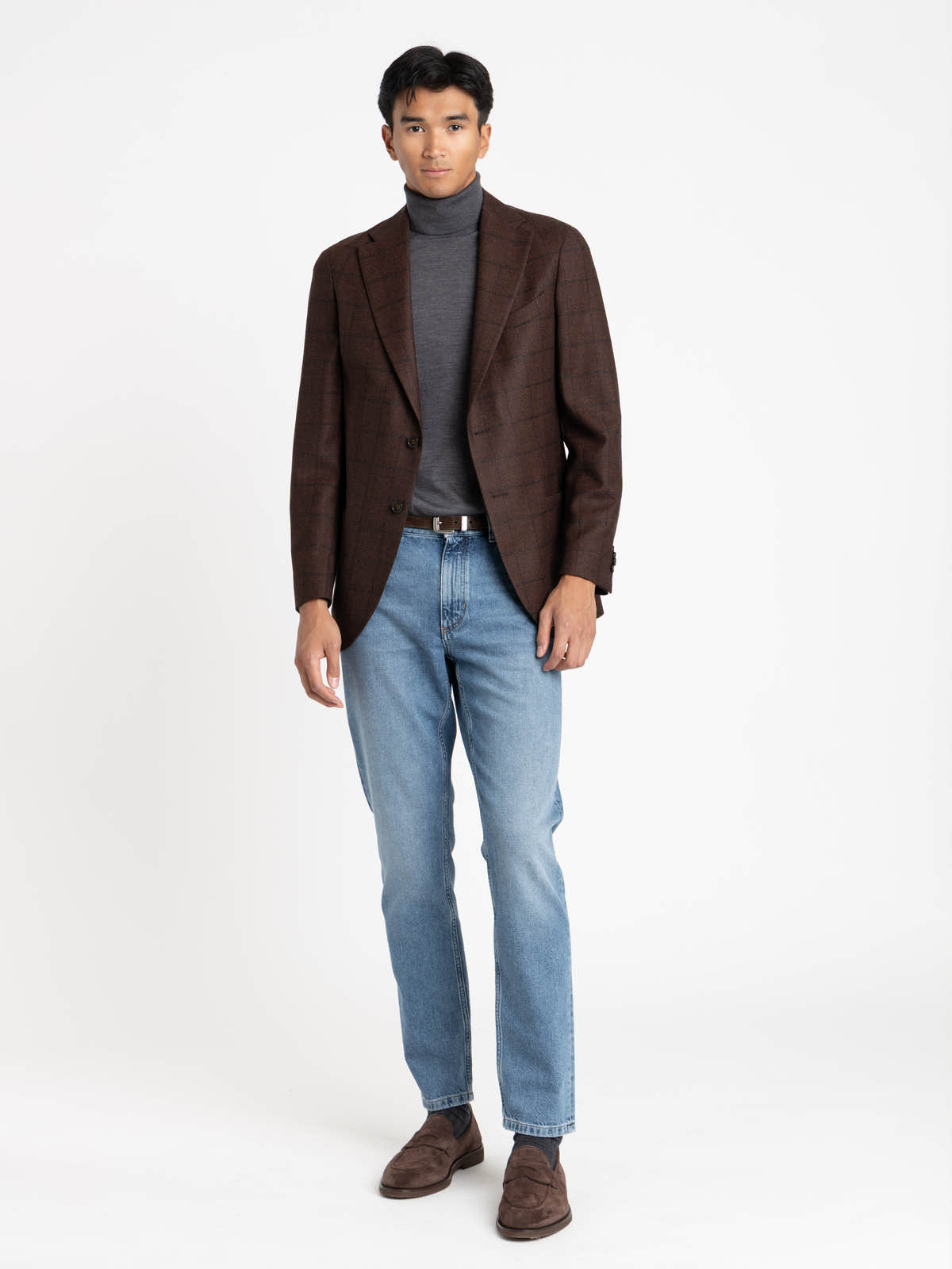Brown Windowpane Sport Jacket