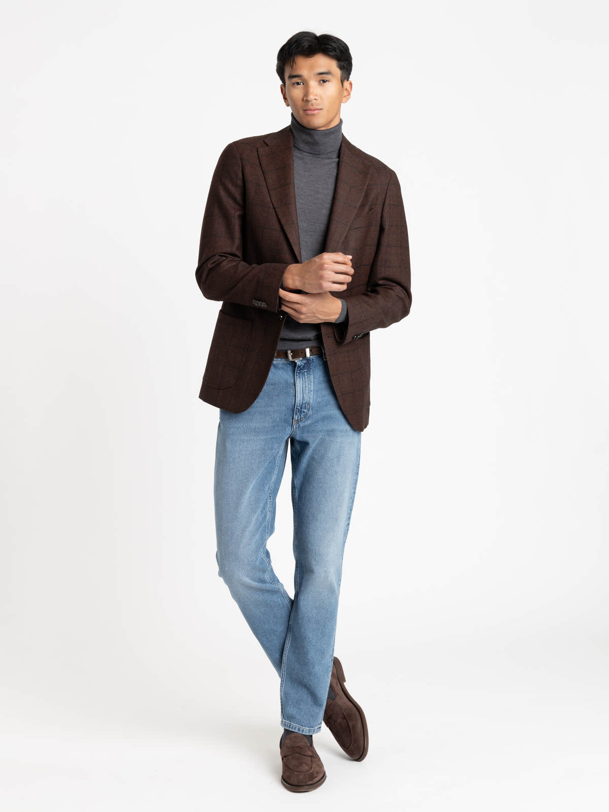 Brown Windowpane Sport Jacket