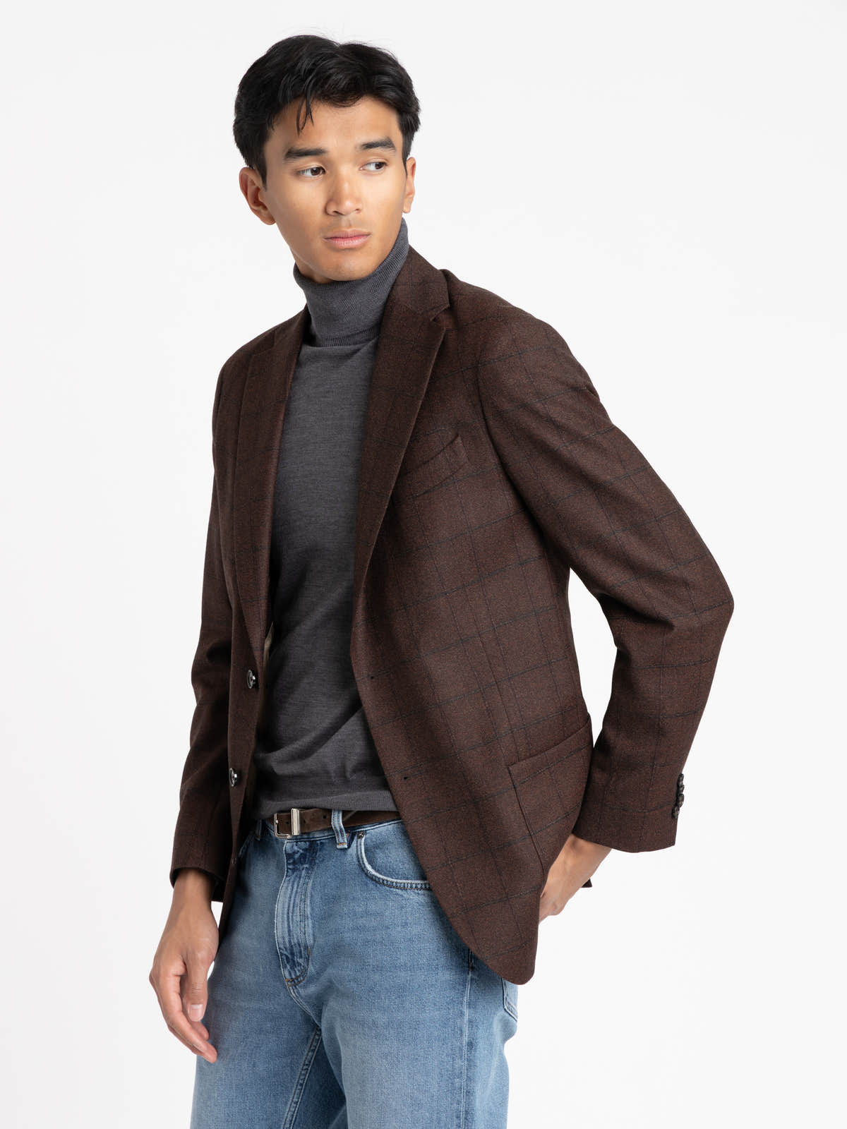 Brown Windowpane Sport Jacket