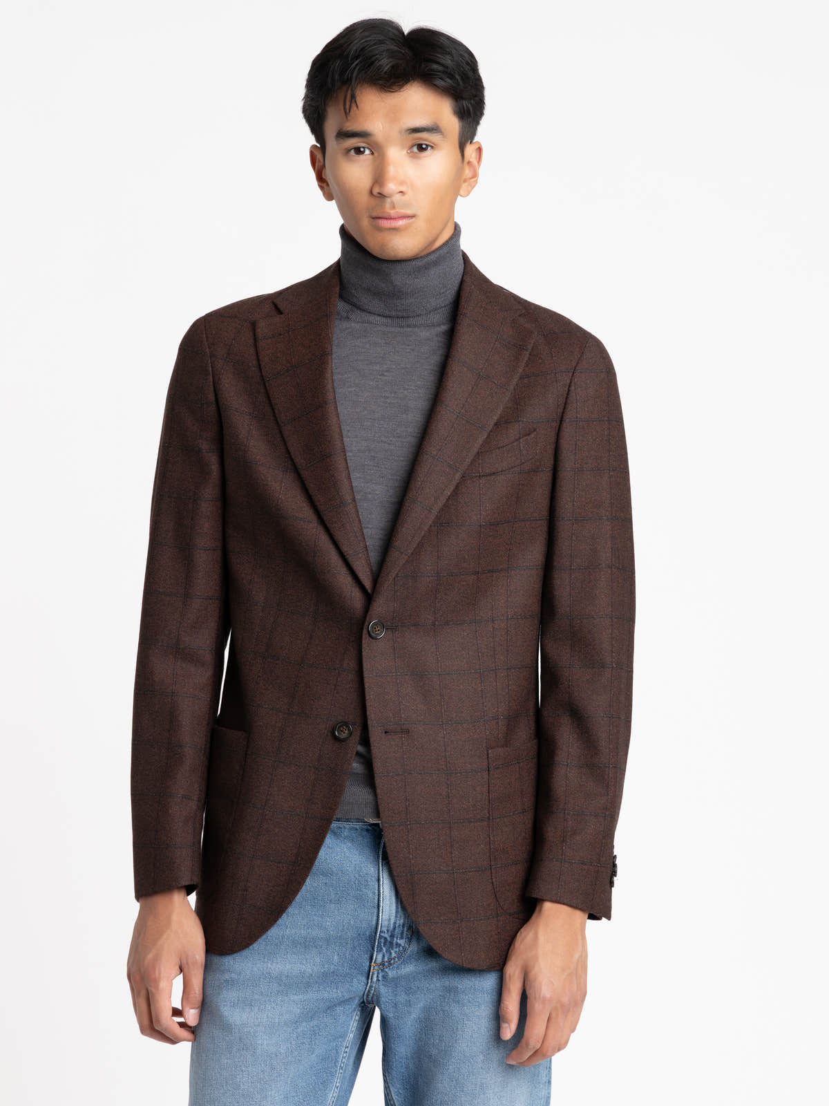 Brown Windowpane Sport Jacket