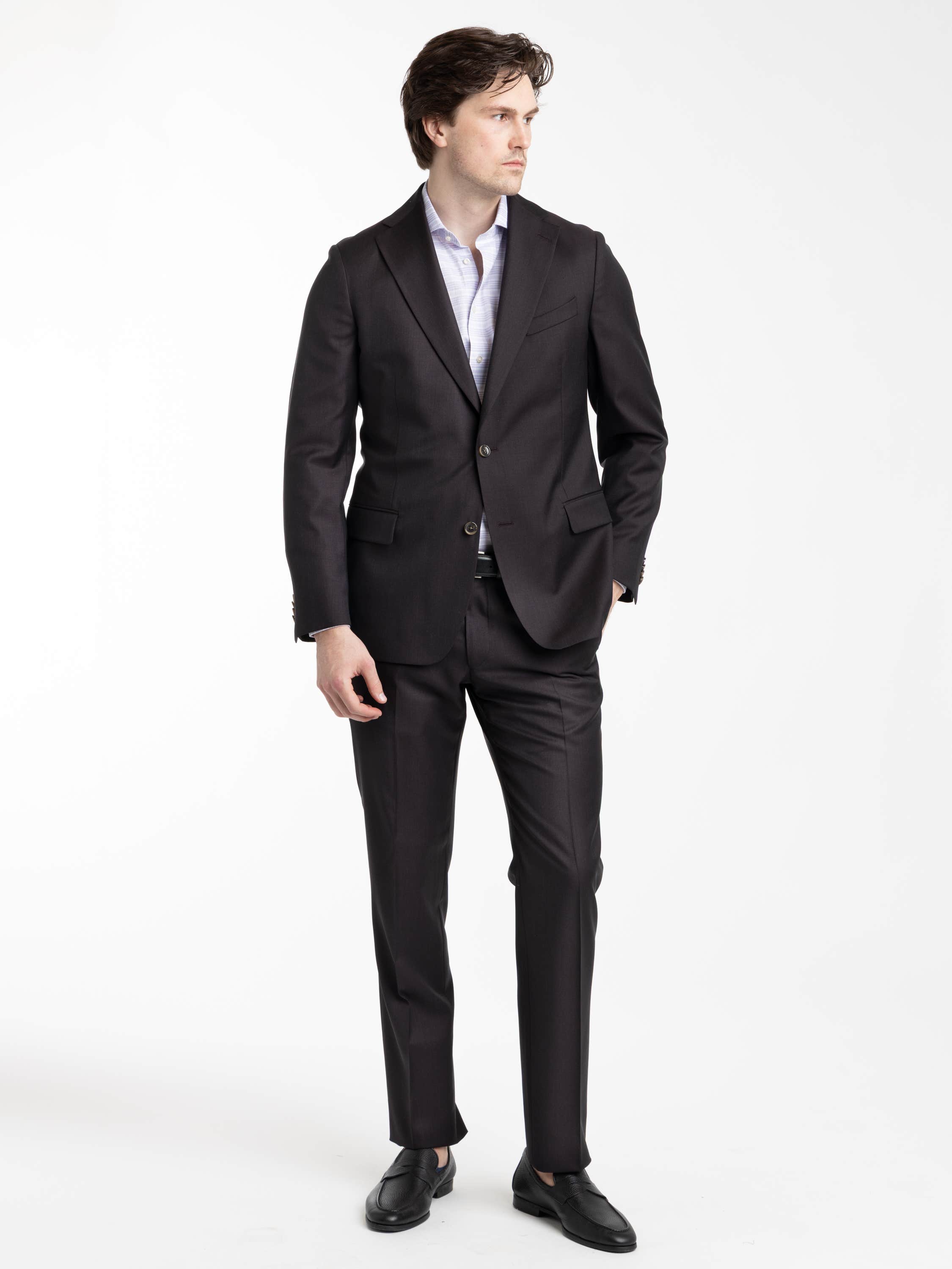 Dark Brown Wool Suit