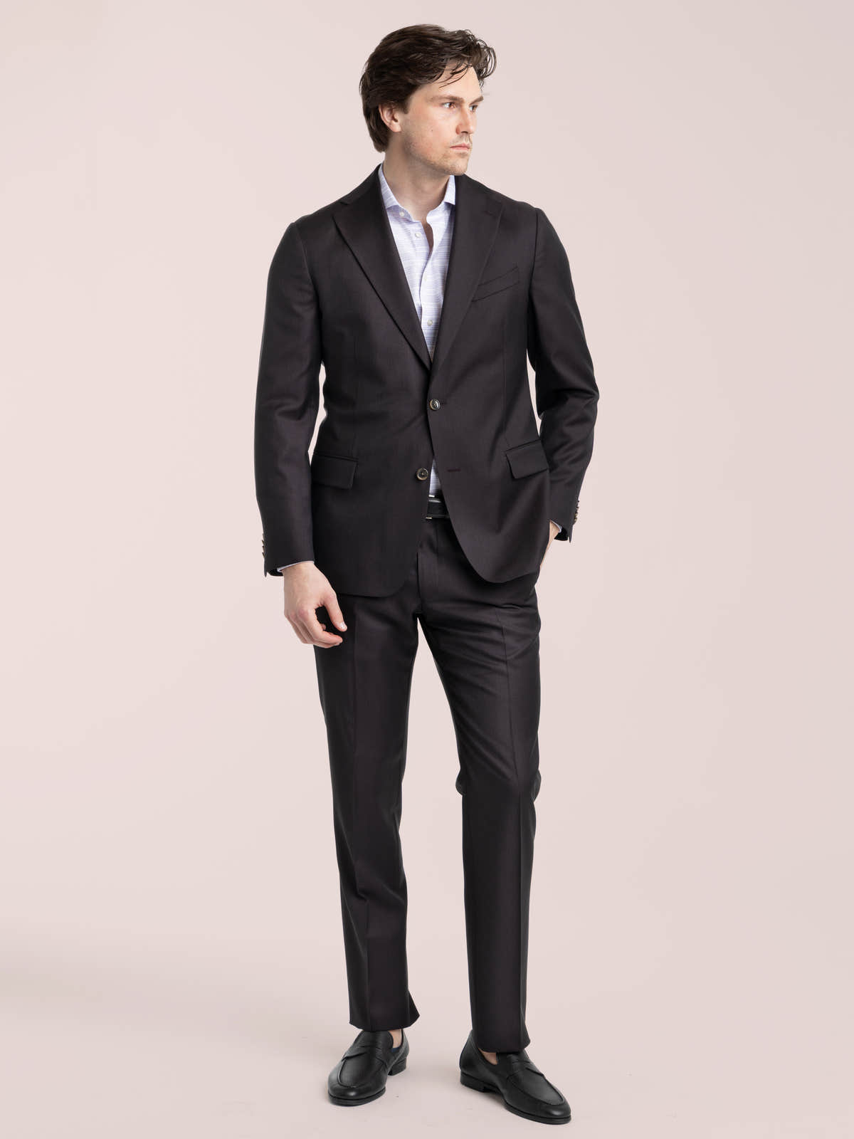 Dark Brown Wool Suit