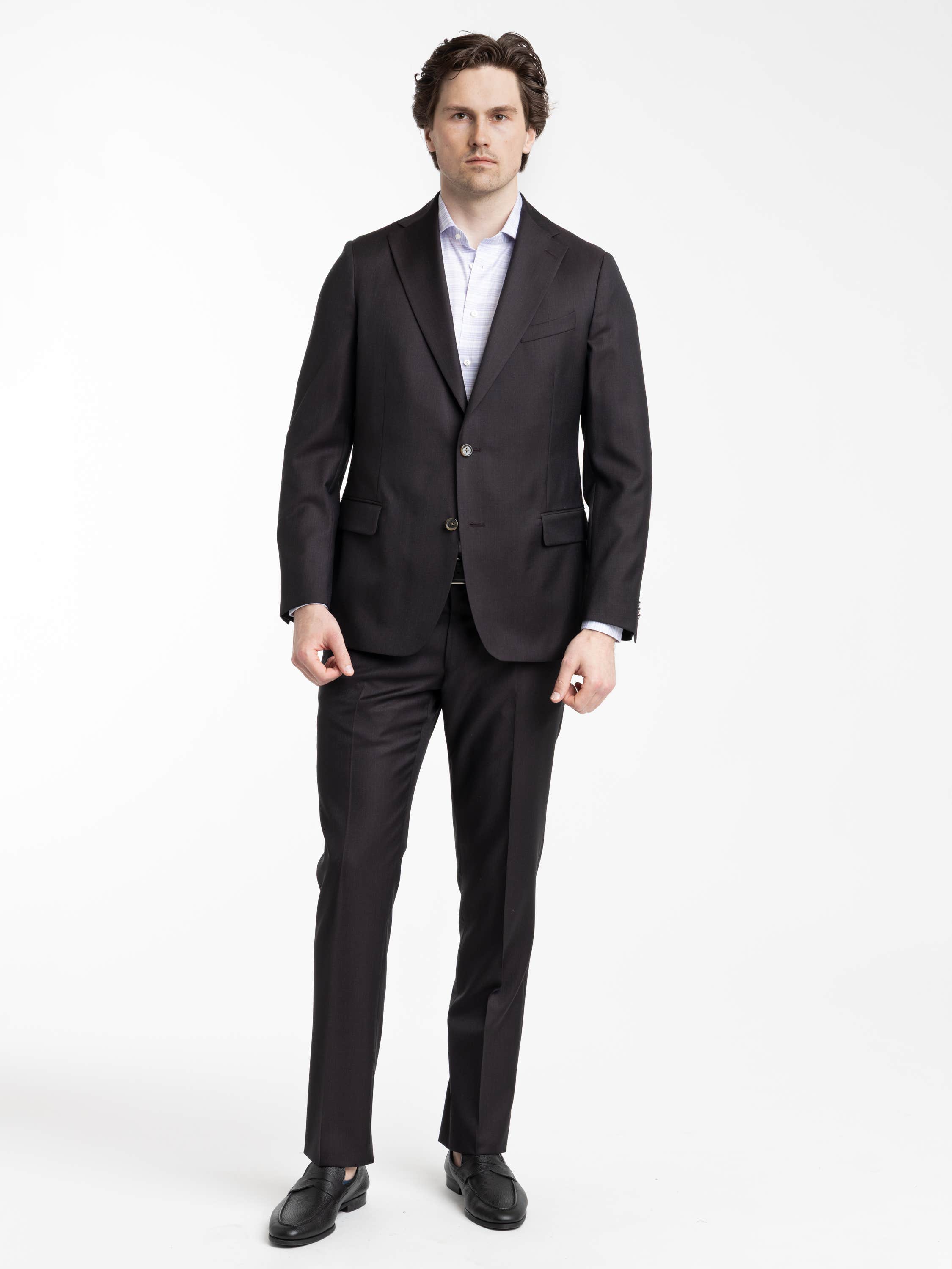 Dark Brown Wool Suit