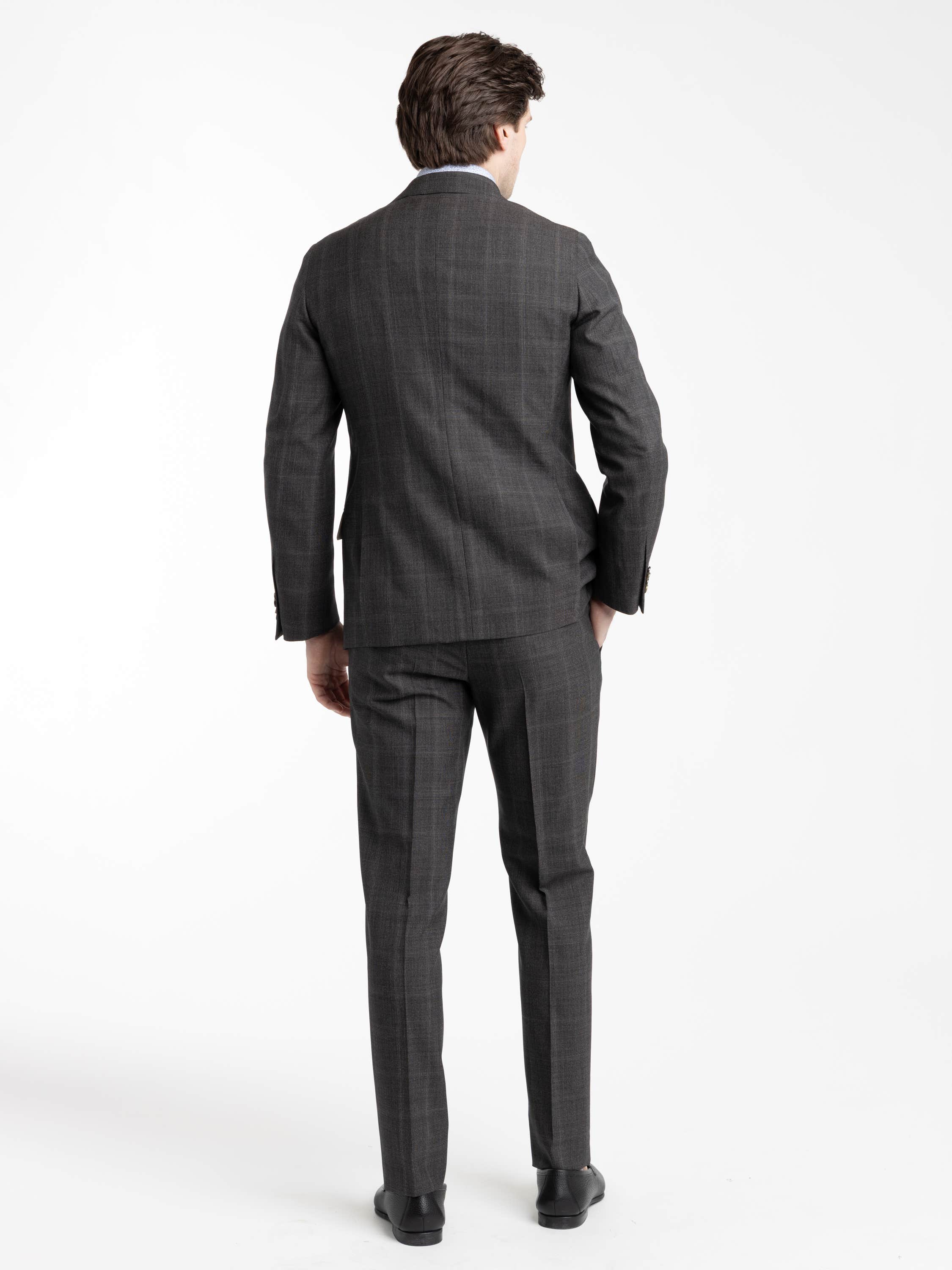 DARK GREY CHECK WOOL SUIT