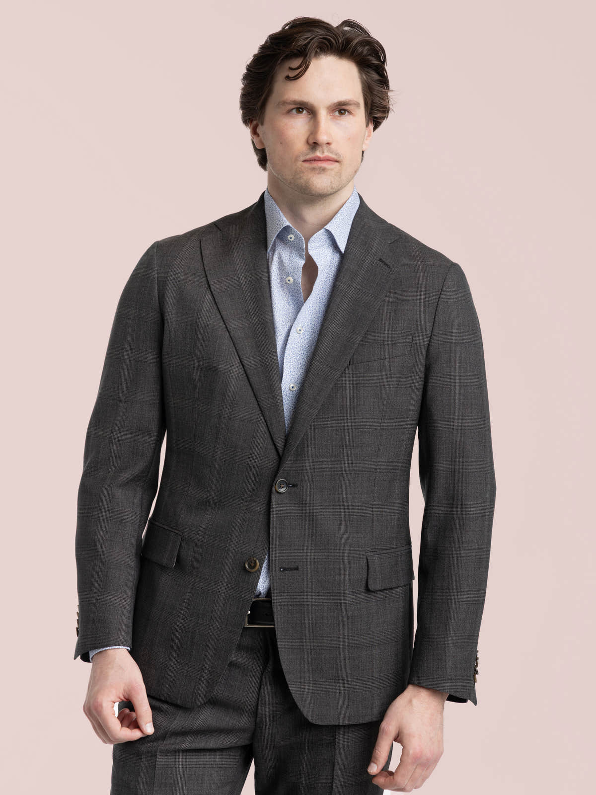 DARK GREY CHECK WOOL SUIT