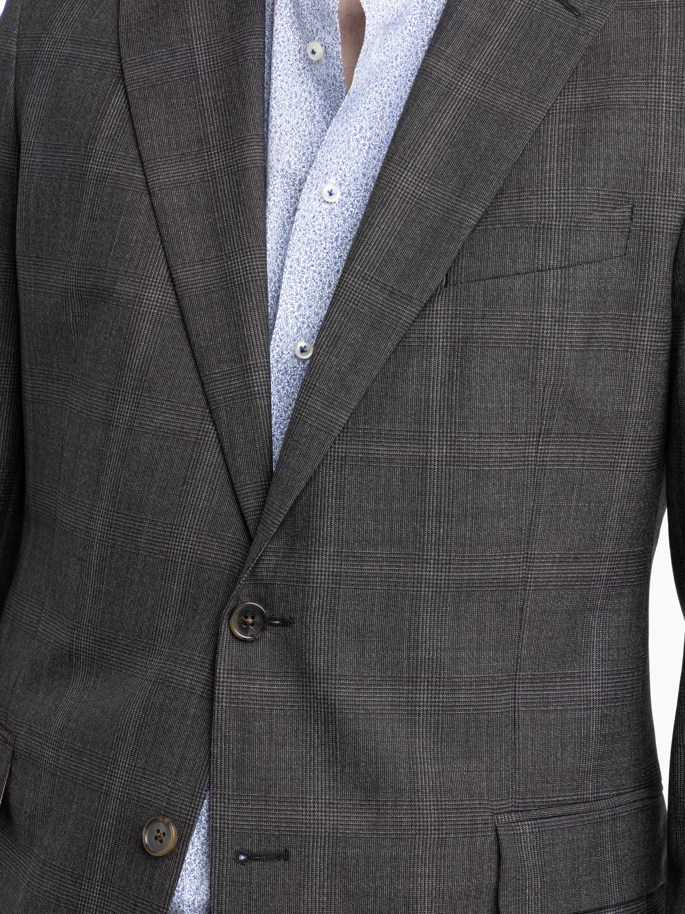 DARK GREY CHECK WOOL SUIT