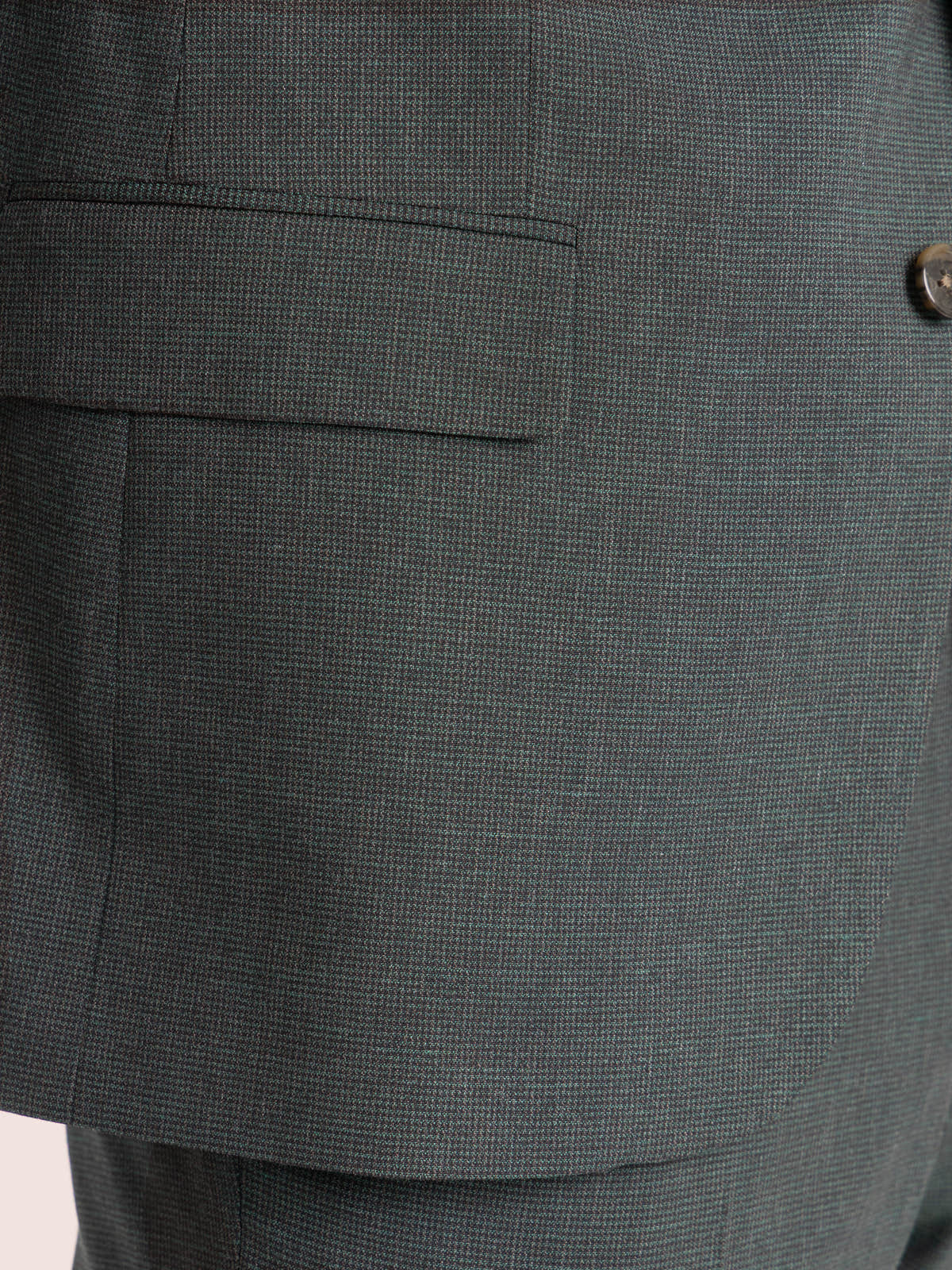 Green Stretch Wool-Blend Suit