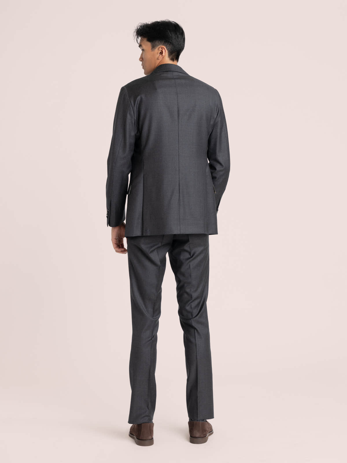 Grey Micro-Textured Tailored Suit