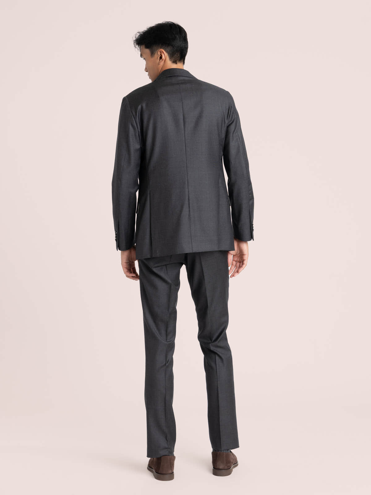 Grey Micro-Textured Tailored Suit