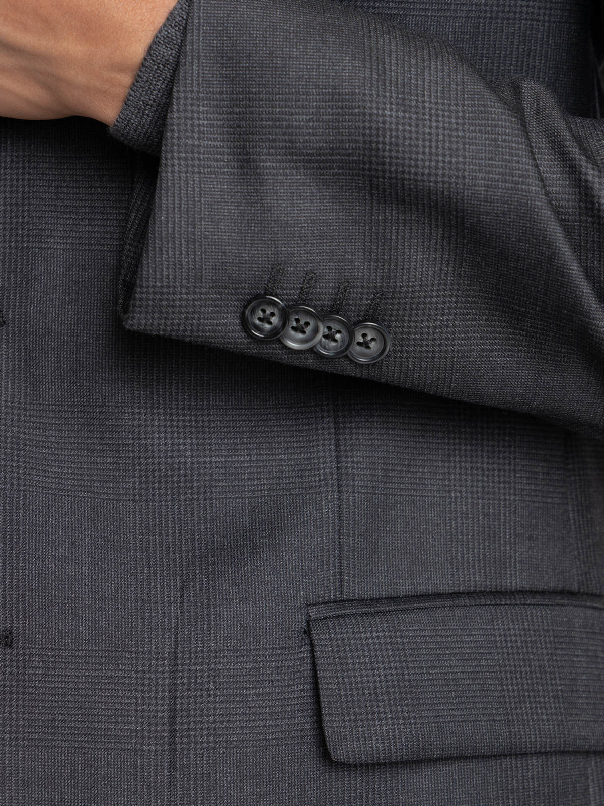 Grey Micro-Textured Tailored Suit