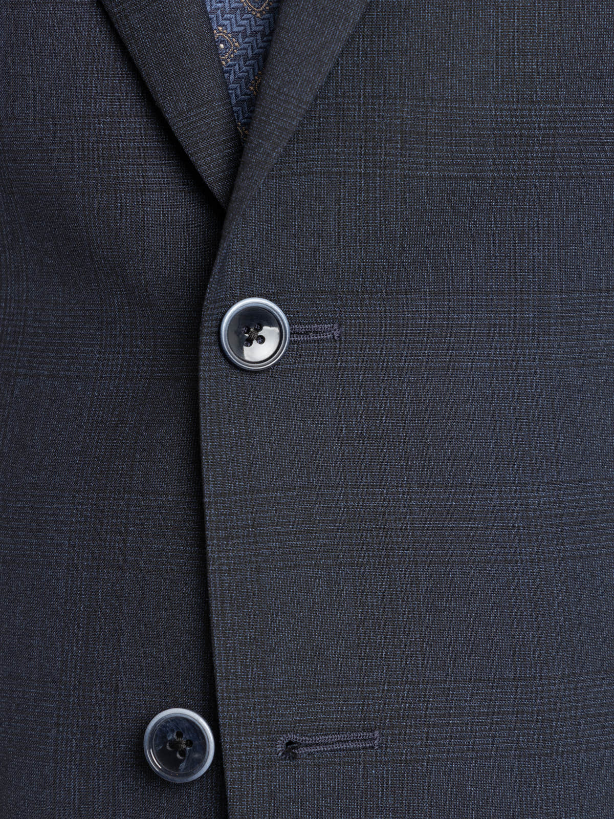 Navy Textured Tailored Suit
