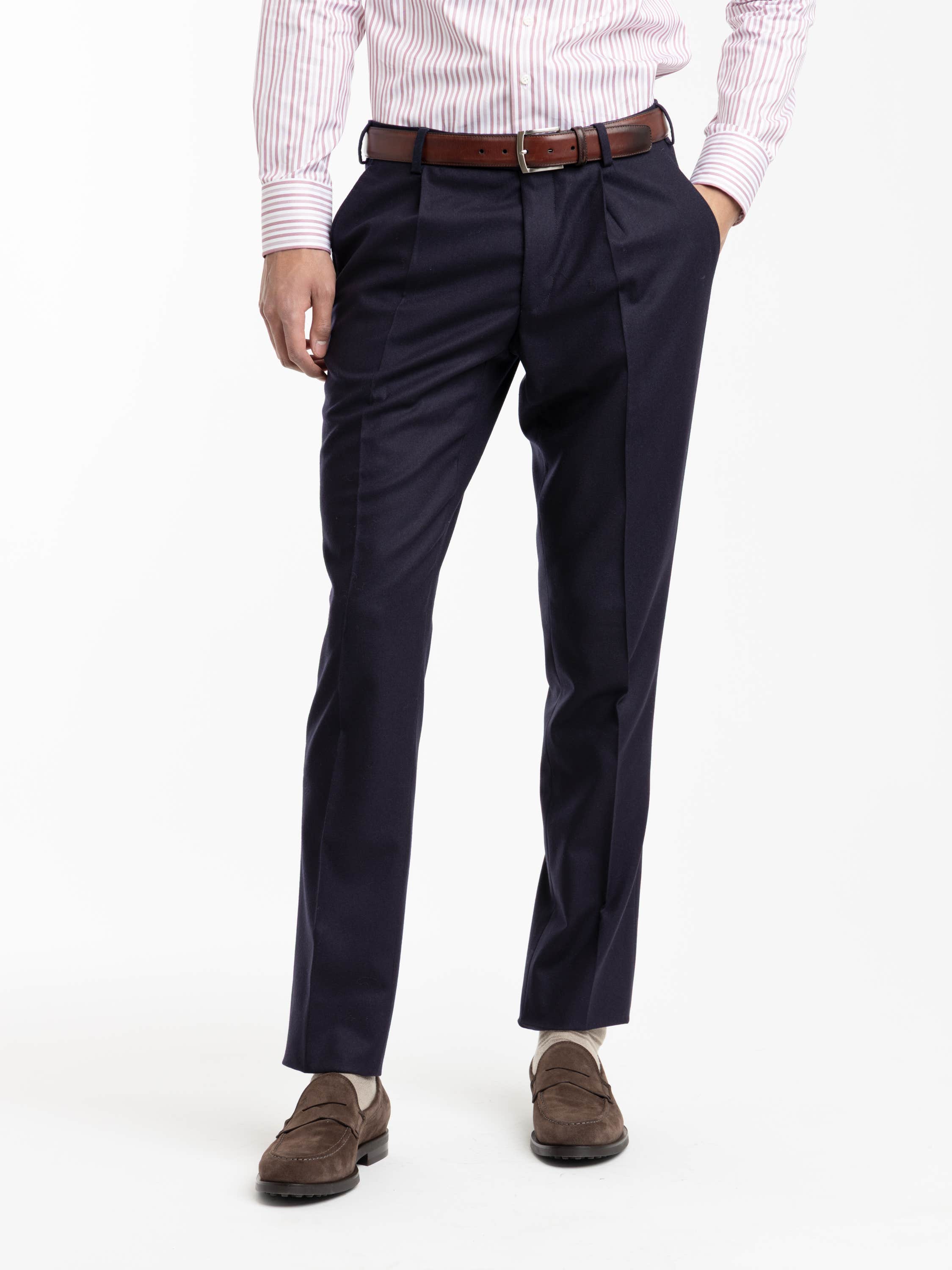 Navy Wool Dress Pant