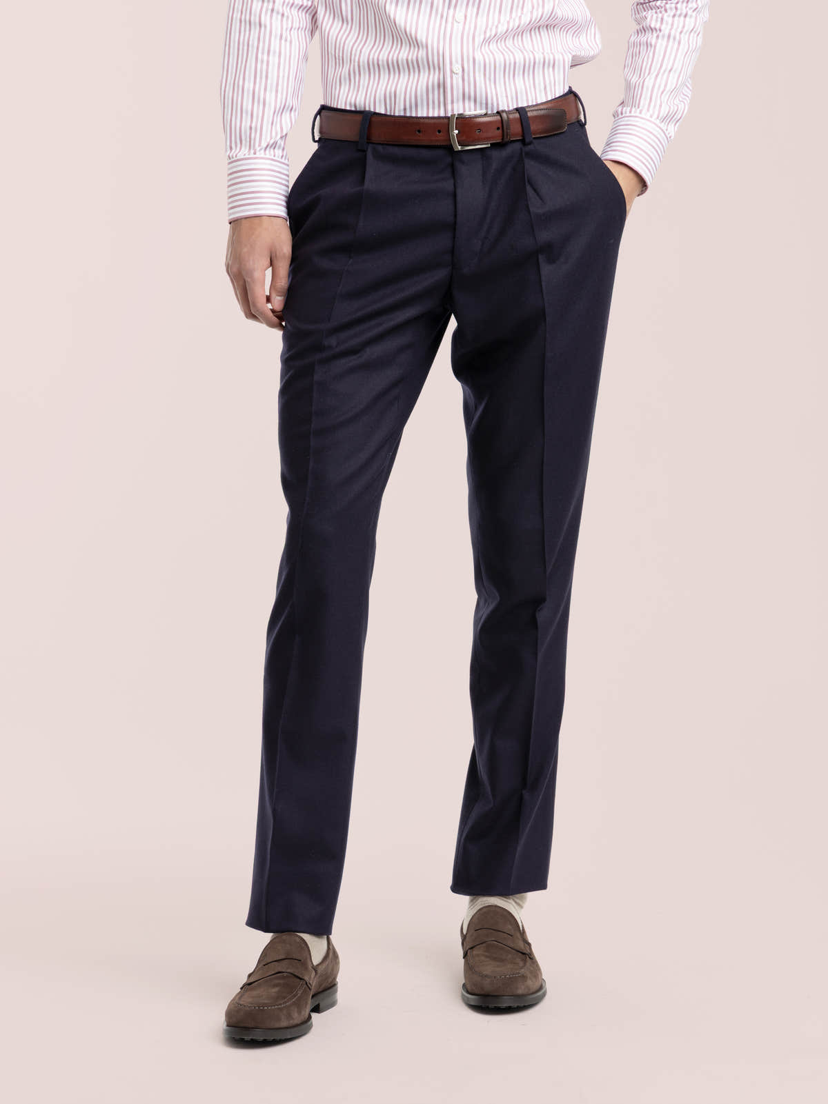 Navy Wool Dress Pant
