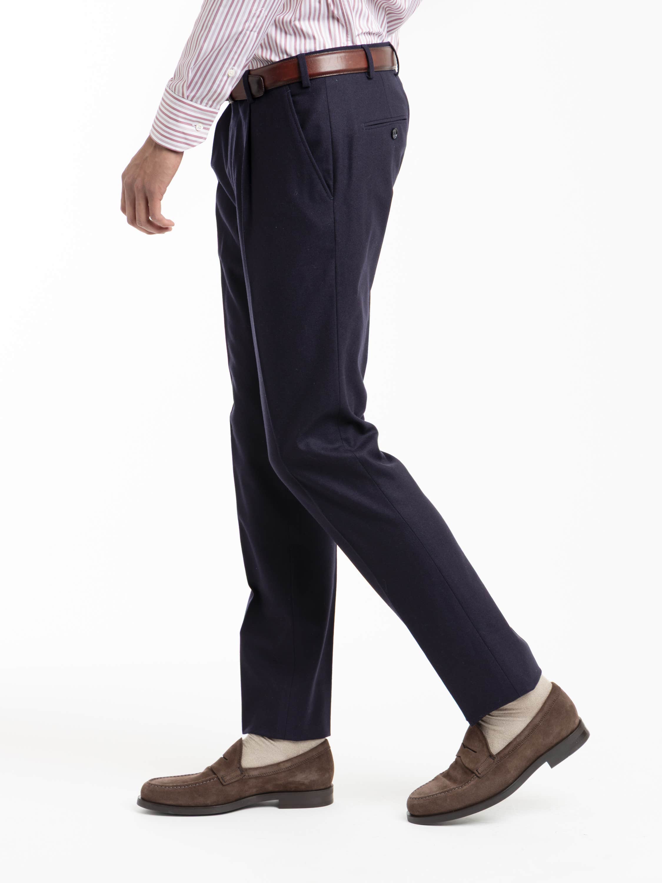 Navy Wool Dress Pant