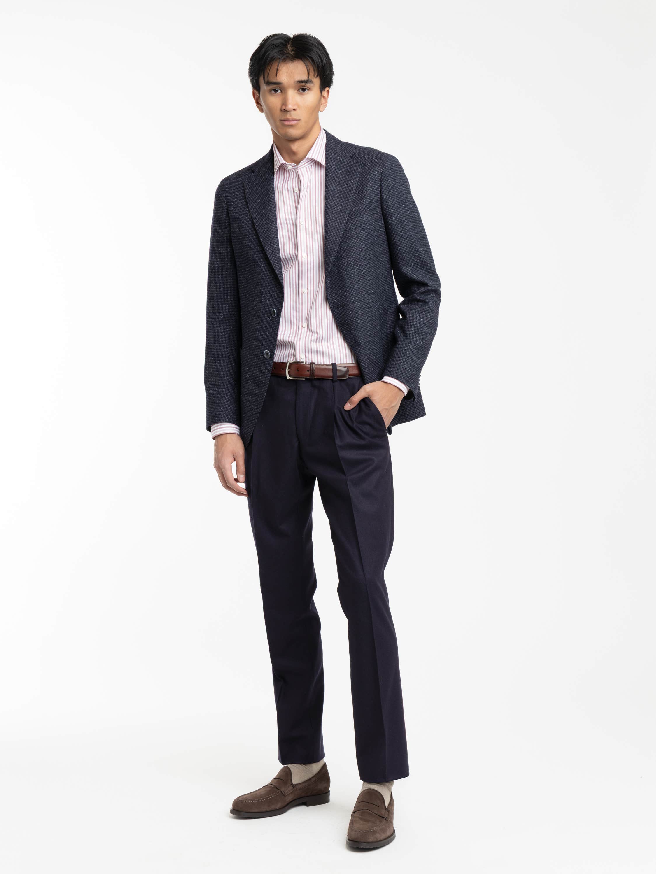 Navy Wool Dress Pant