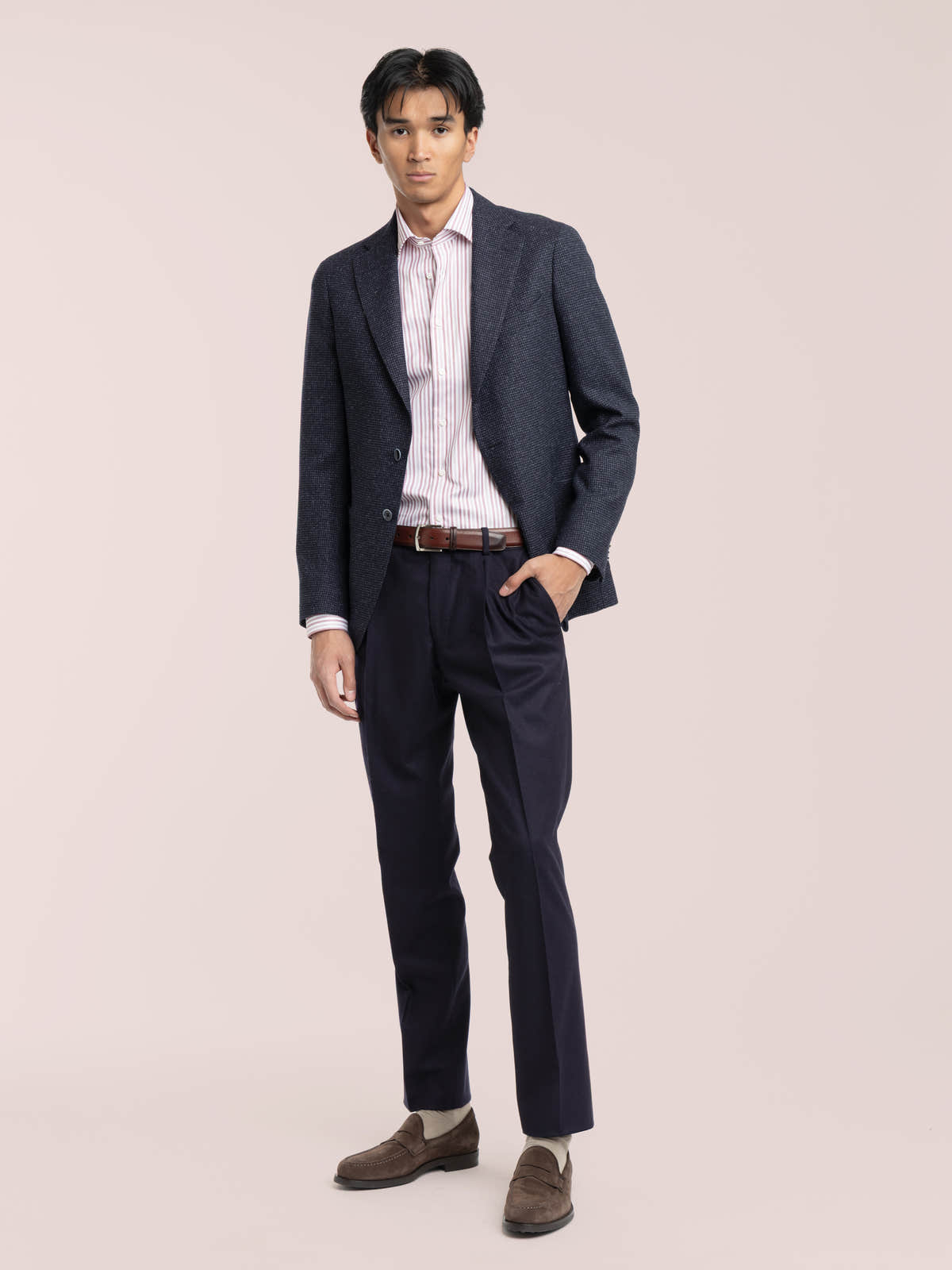 Navy Wool Dress Pant