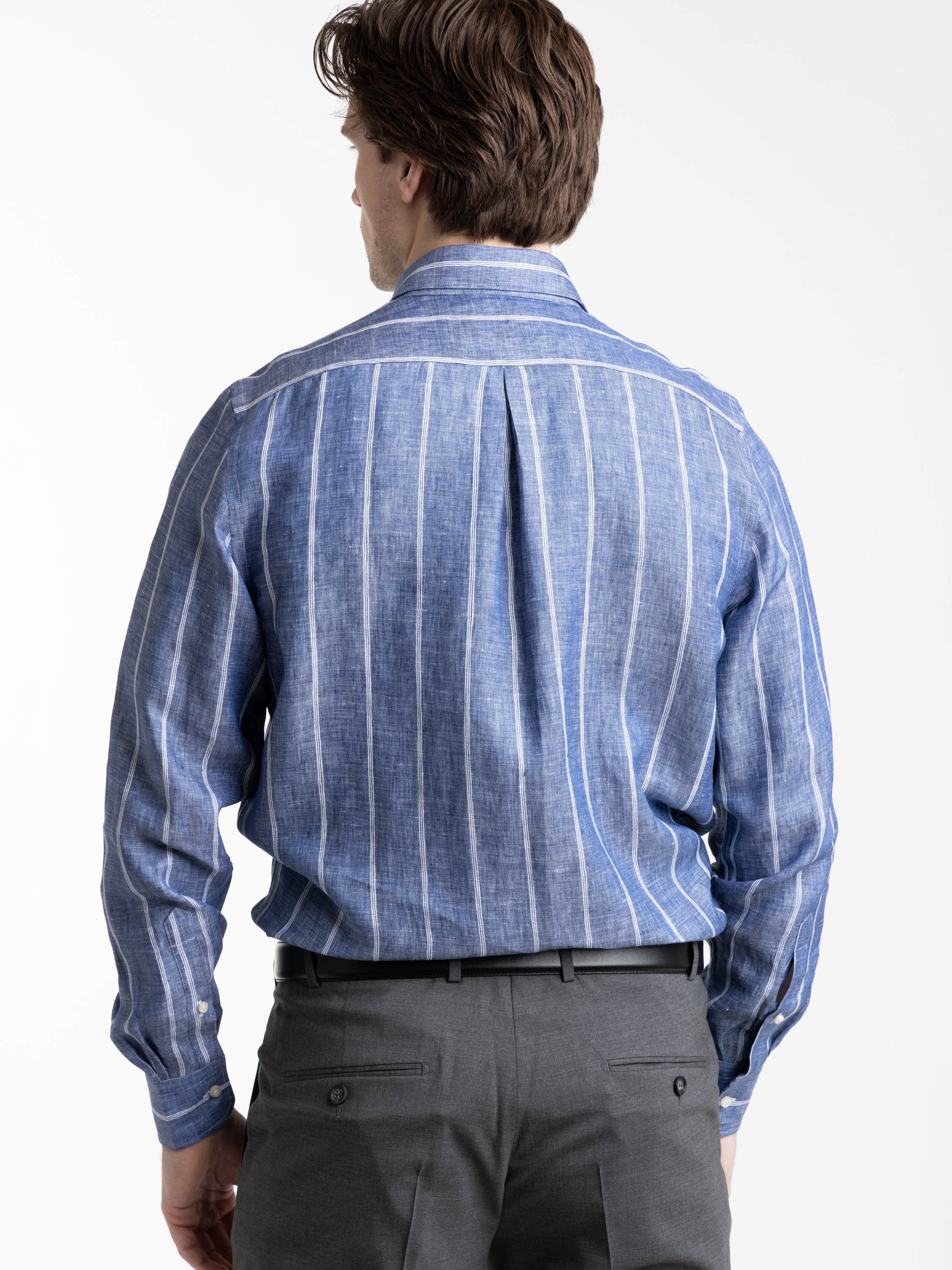 Blue Bold Striped 4-Flex Shirt