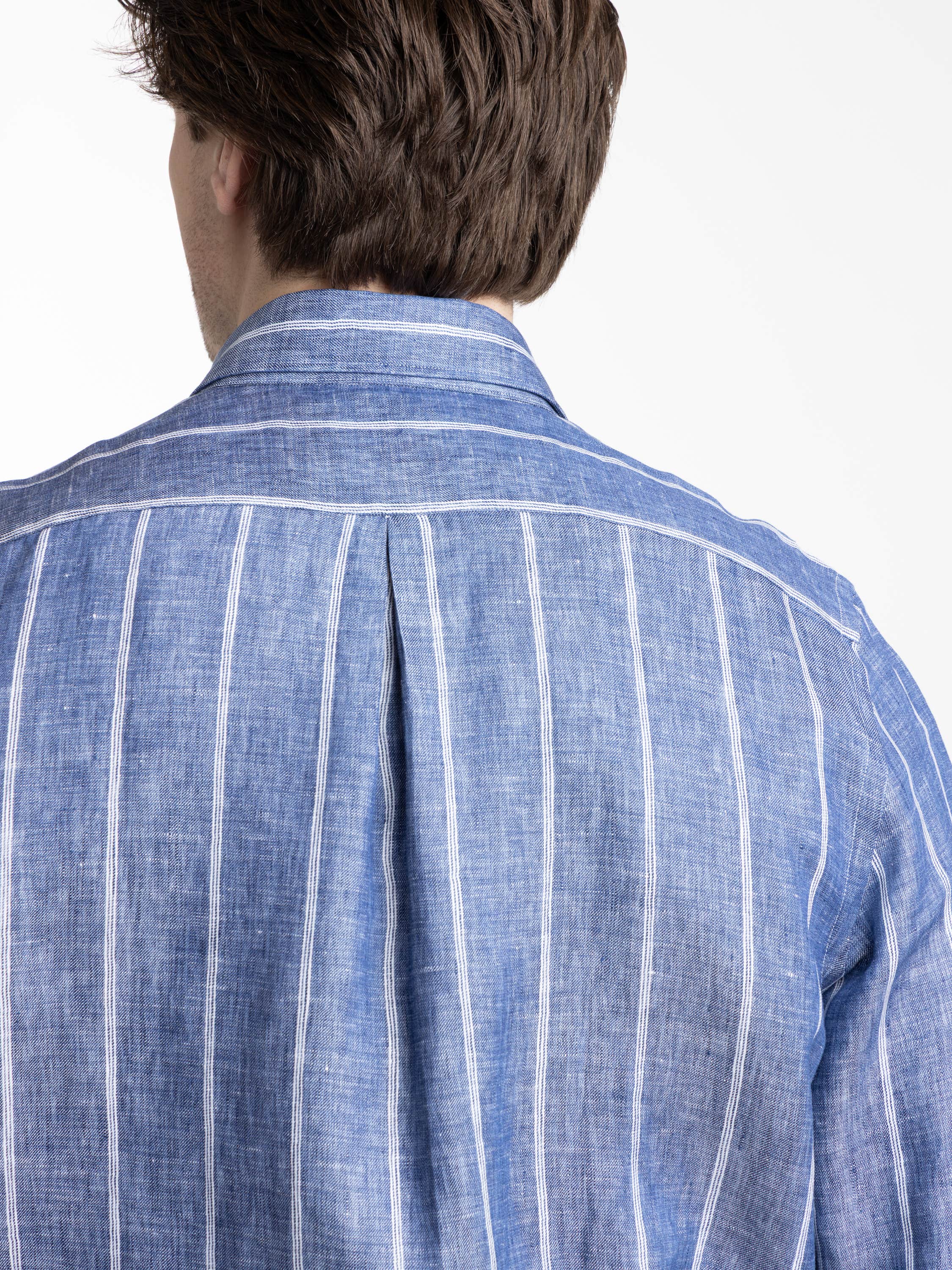 Blue Bold Striped 4-Flex Shirt