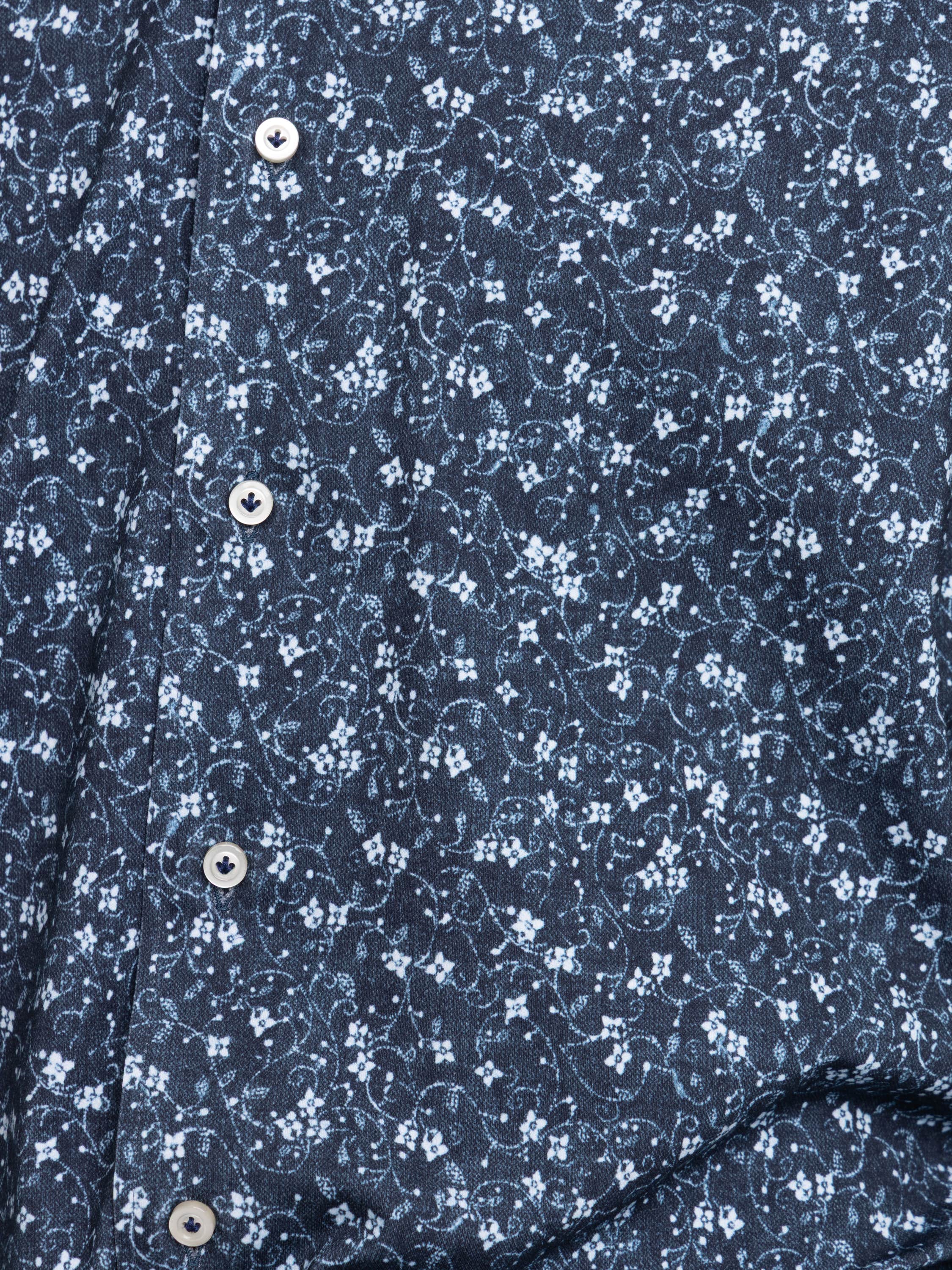 Blue Floral Modern Fit Dress Shirt