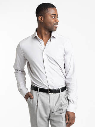 Emanuel Berg Grey Cotton Sport Shirt