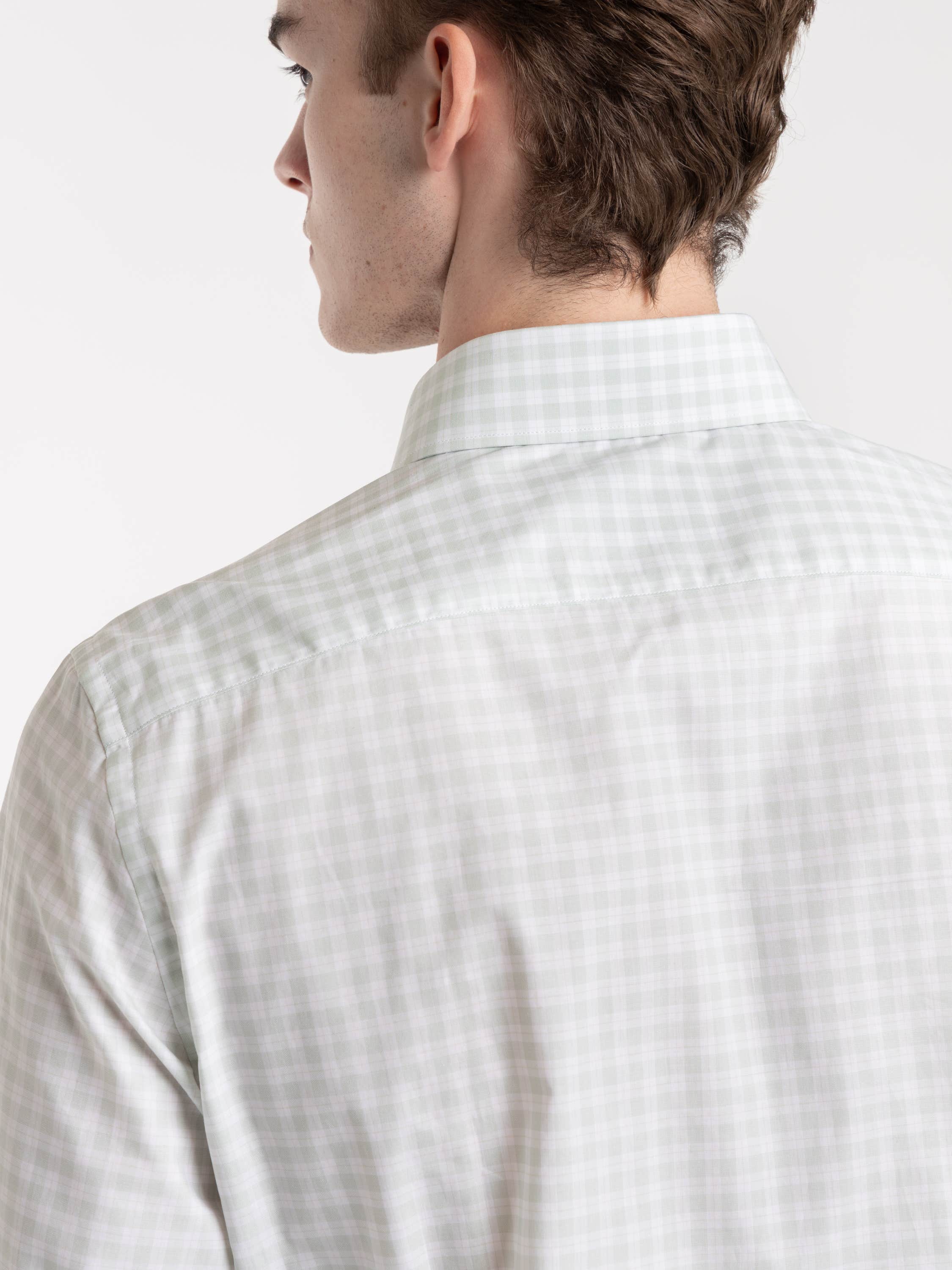 Mint Check Modern Fit Dress Shirt
