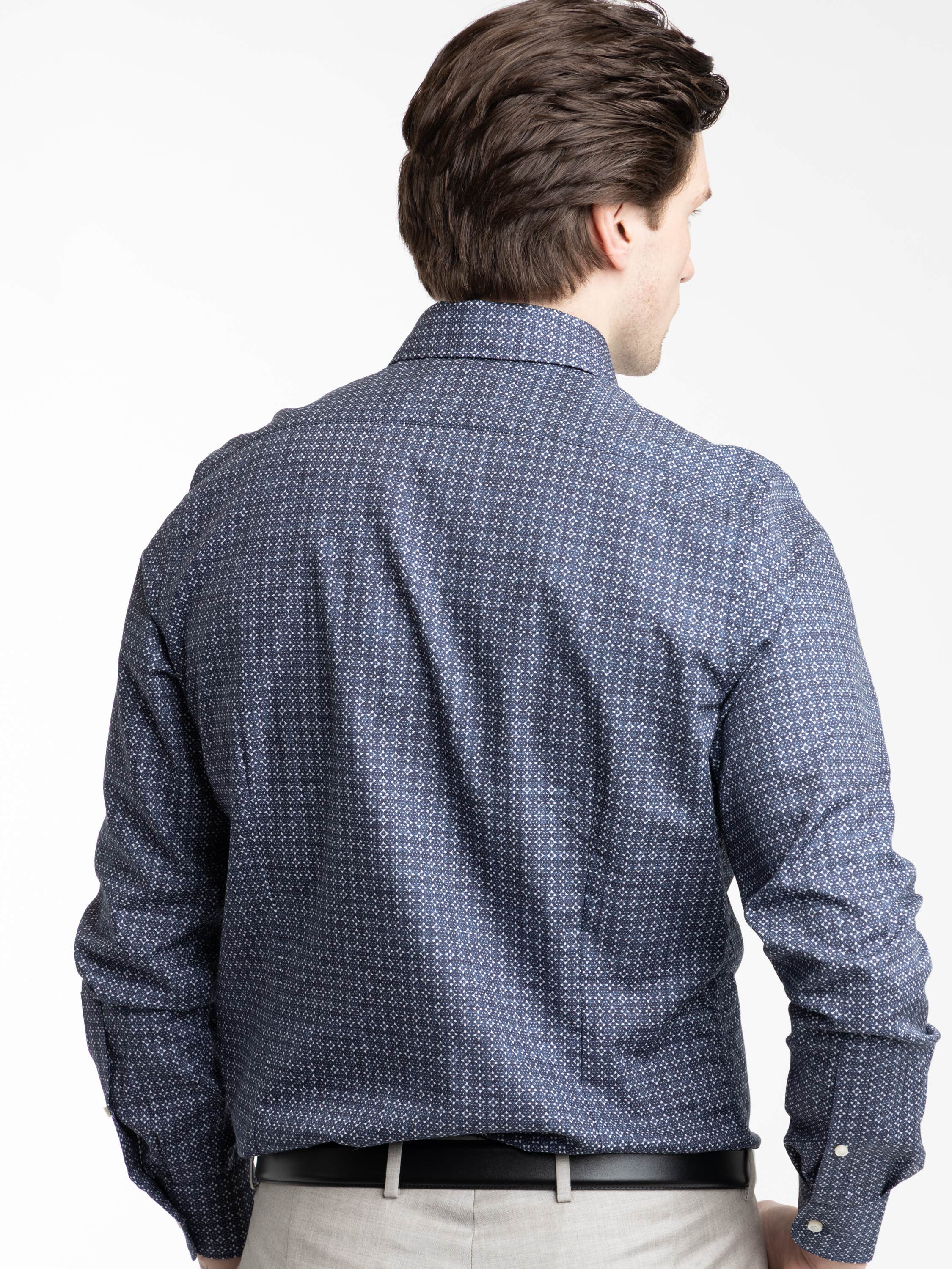 Navy Luxe Sartorial Dobby Dress Shirt