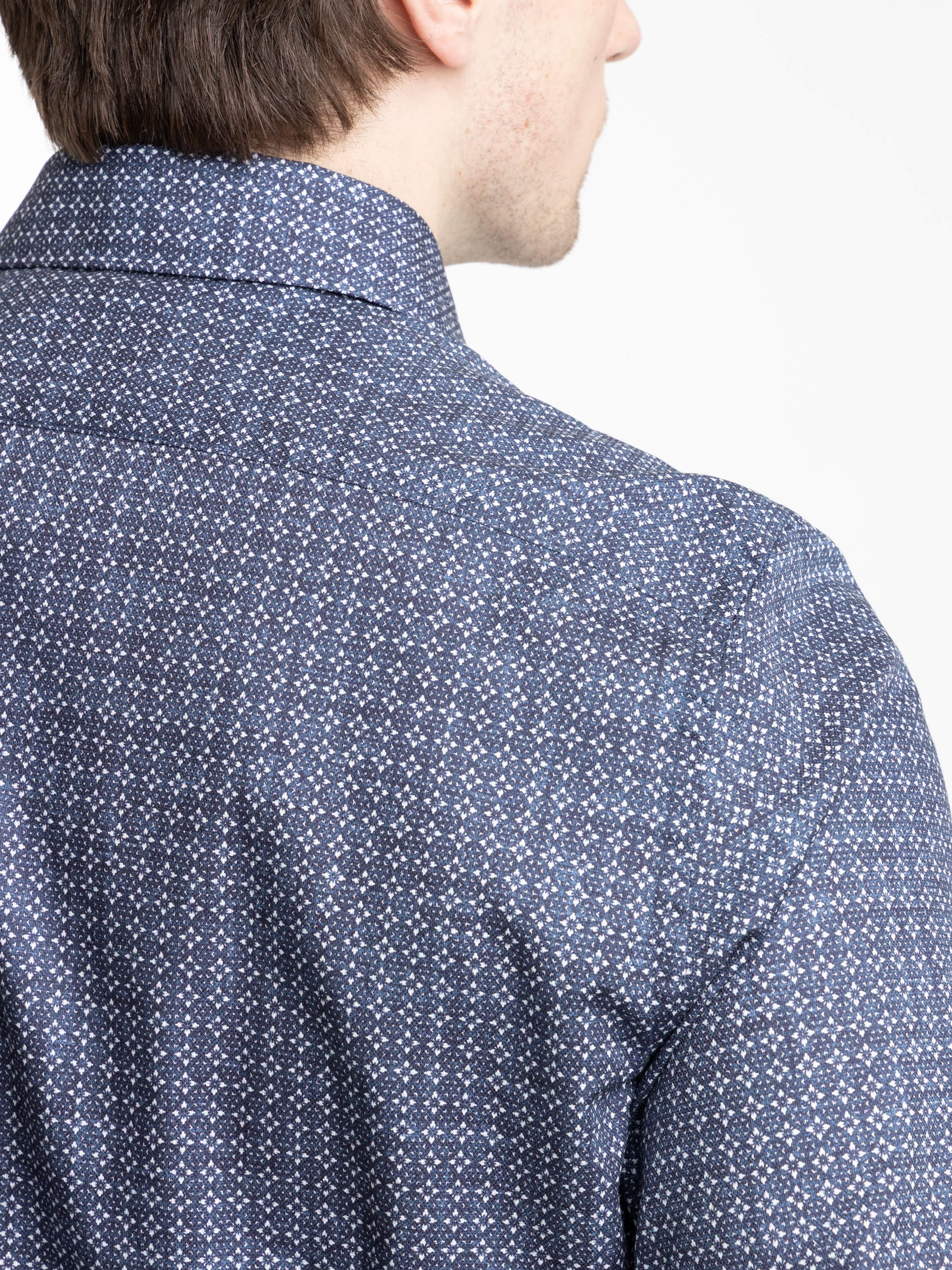 Navy Luxe Sartorial Dobby Dress Shirt