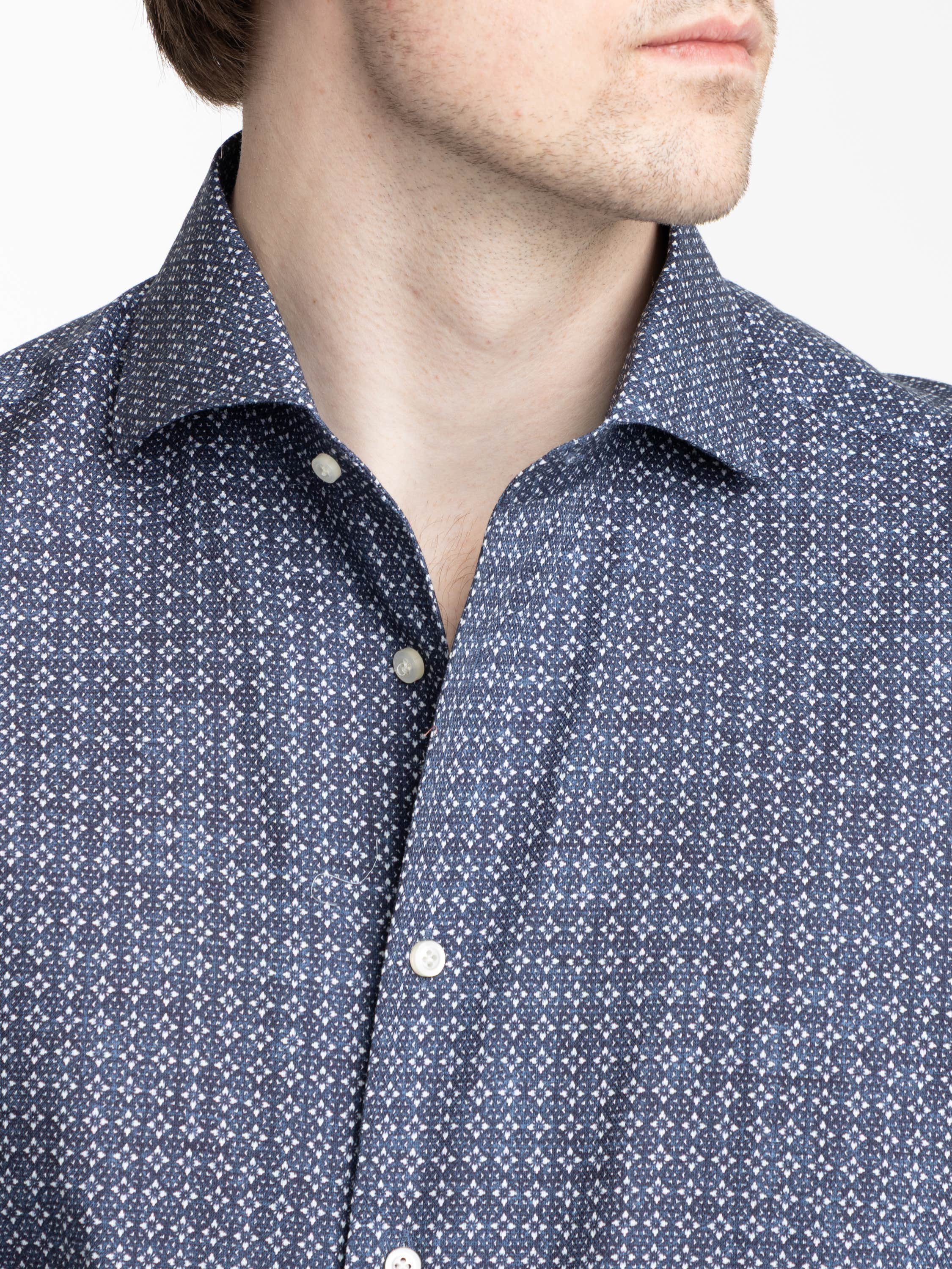 Navy Luxe Sartorial Dobby Dress Shirt