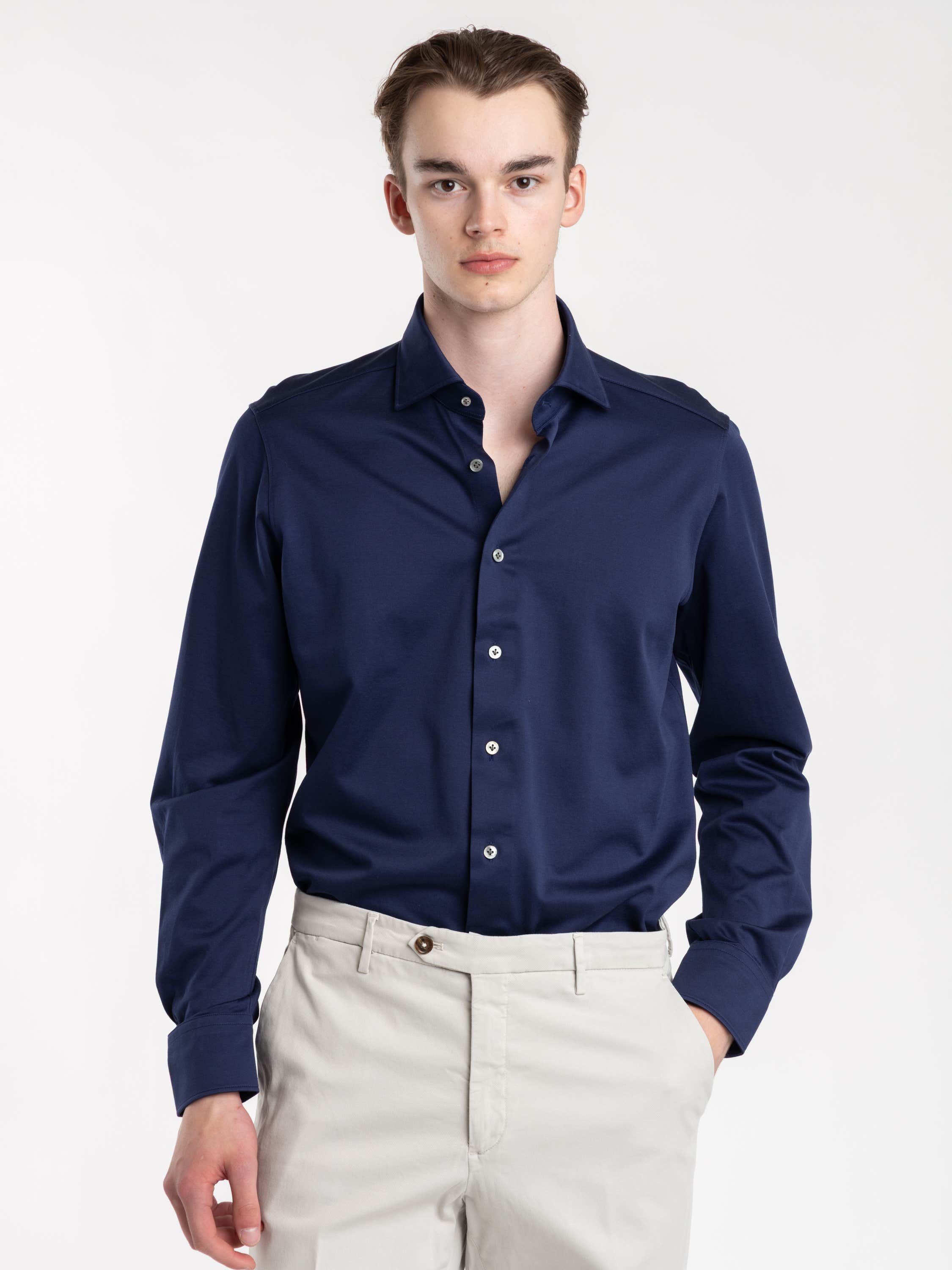Navy Luxury Modern Fit Shirt