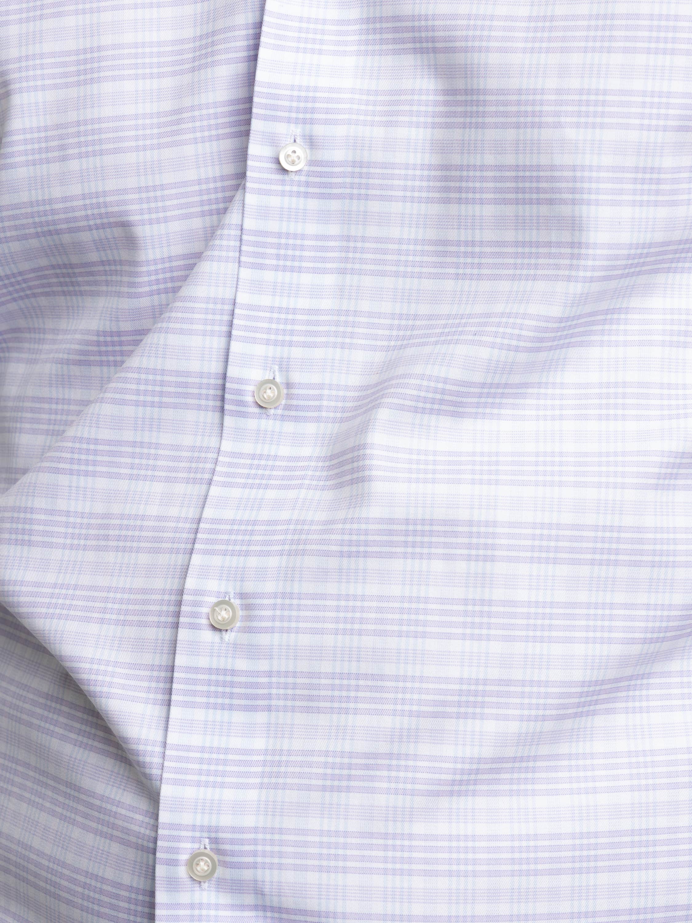 Purple Checked Yoga Twill Premium Stretch Shirt