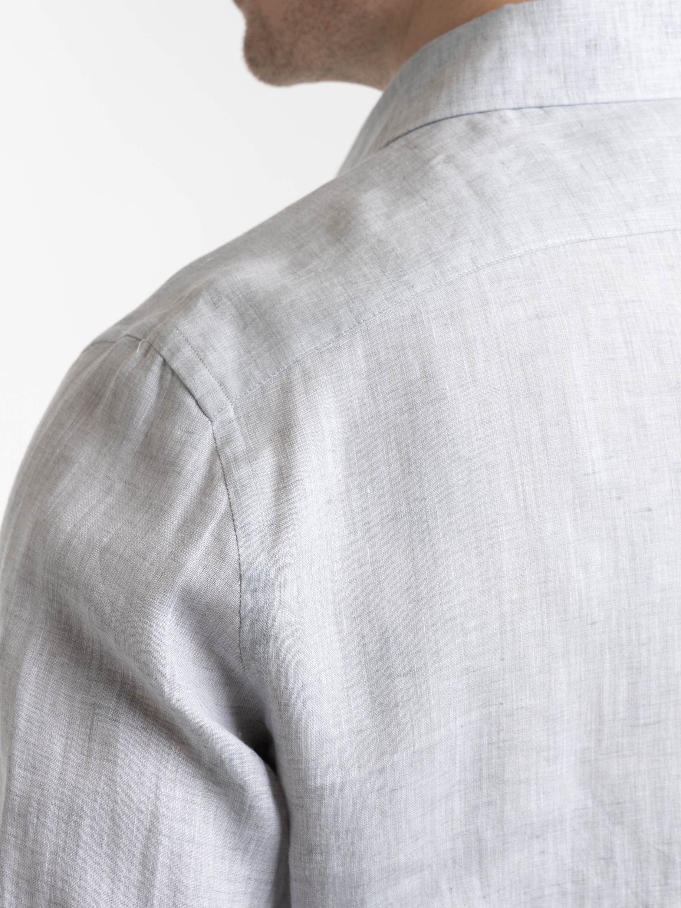 Grey Premium Linen Dress Shirt