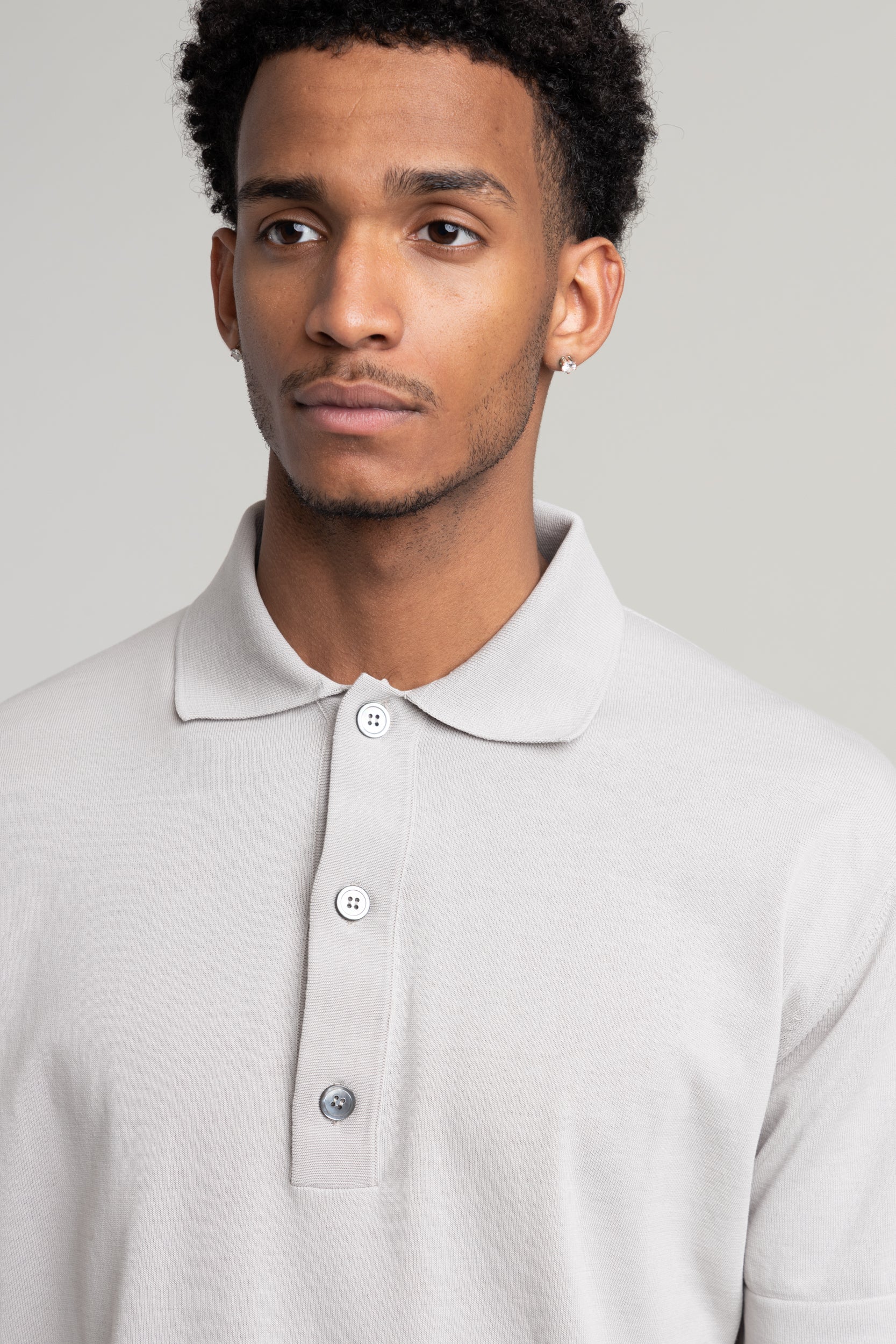 Light Grey Knit Polo – The Helm Clothing