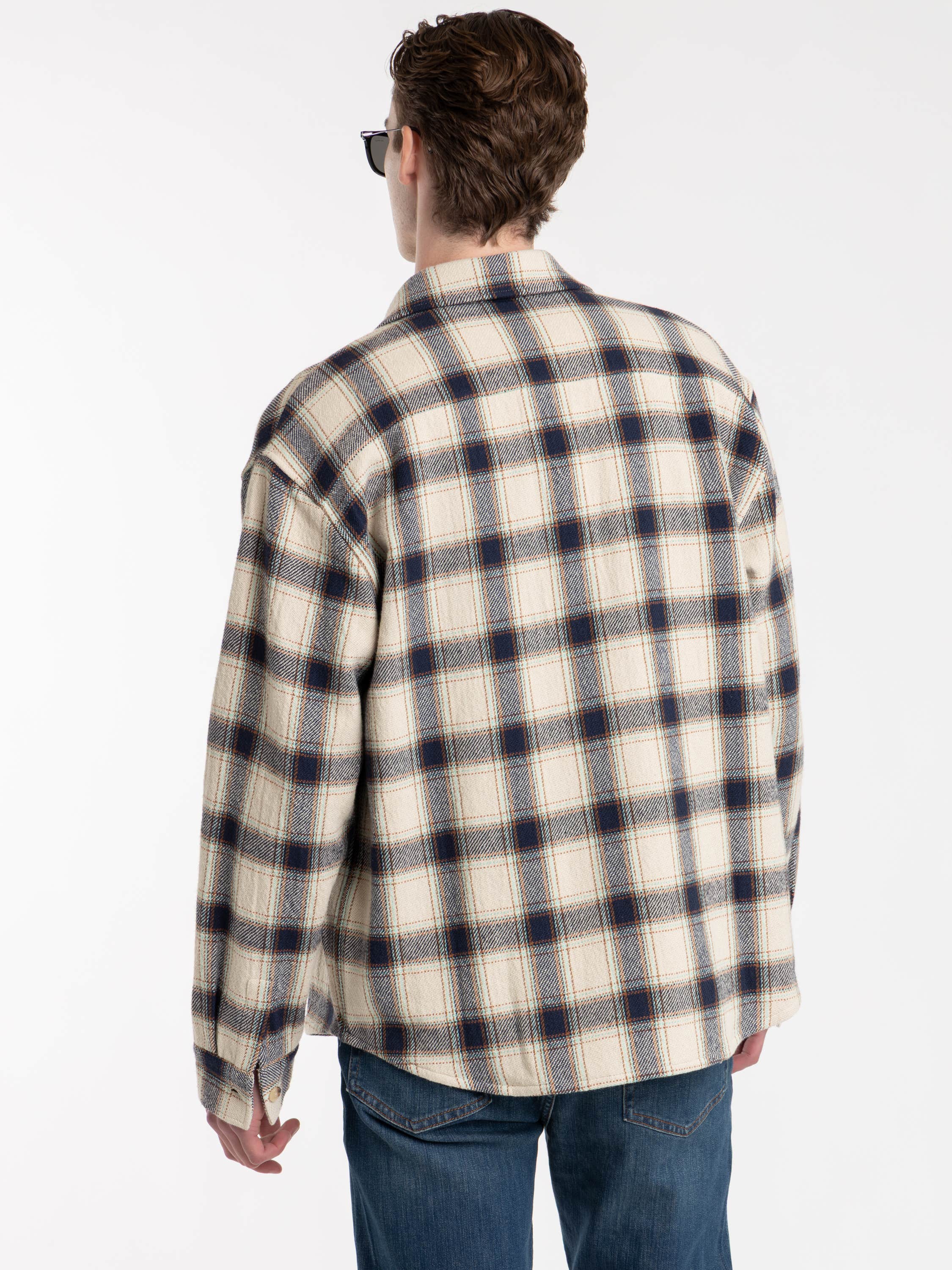 Cream Plaid Overshirt