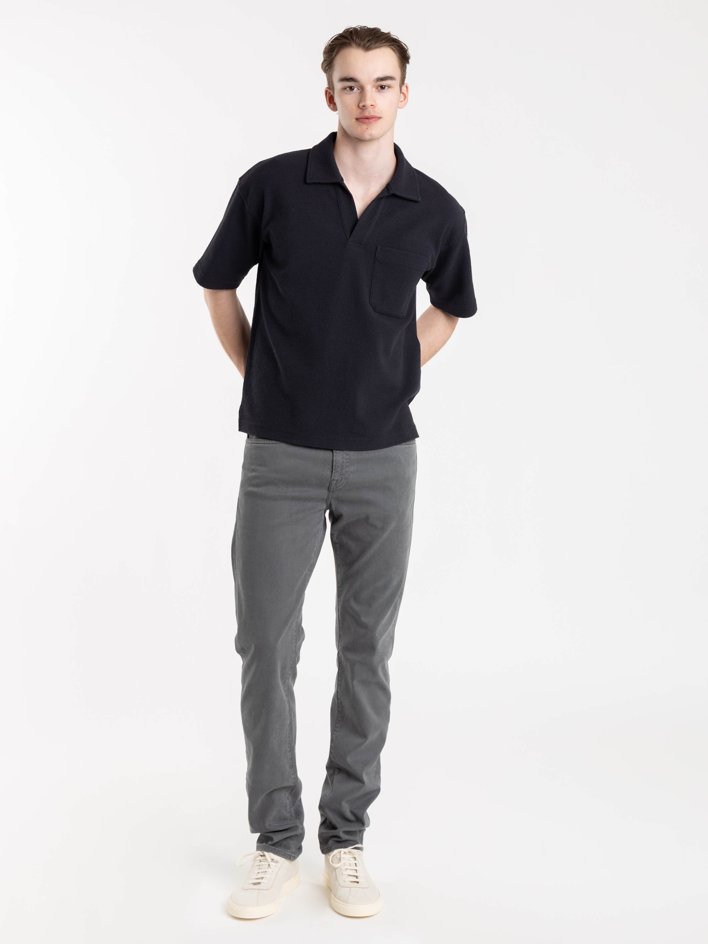 Dark Navy Textured Polo