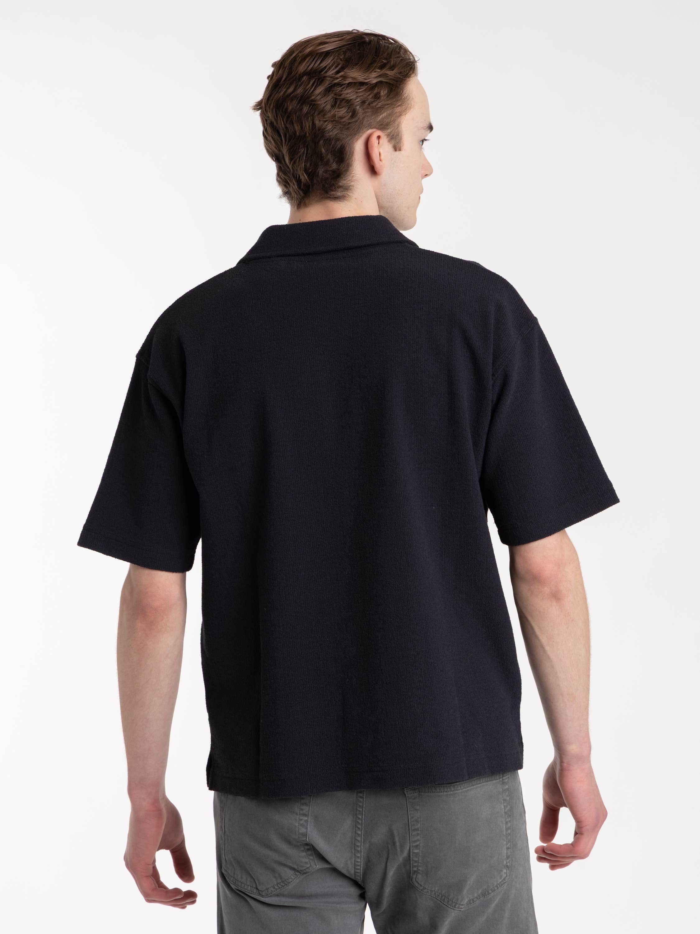 Dark Navy Textured Polo