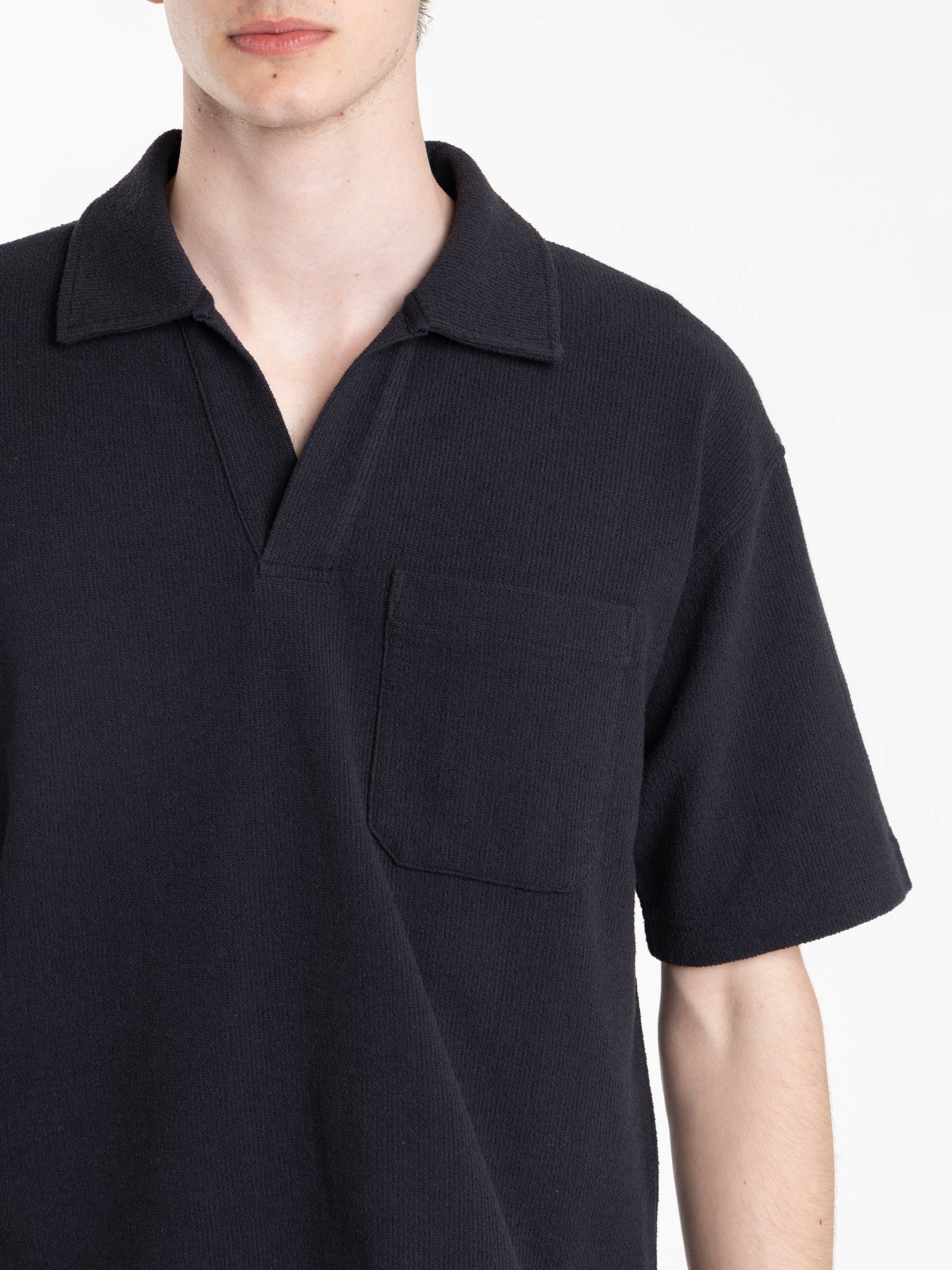 Dark Navy Textured Polo