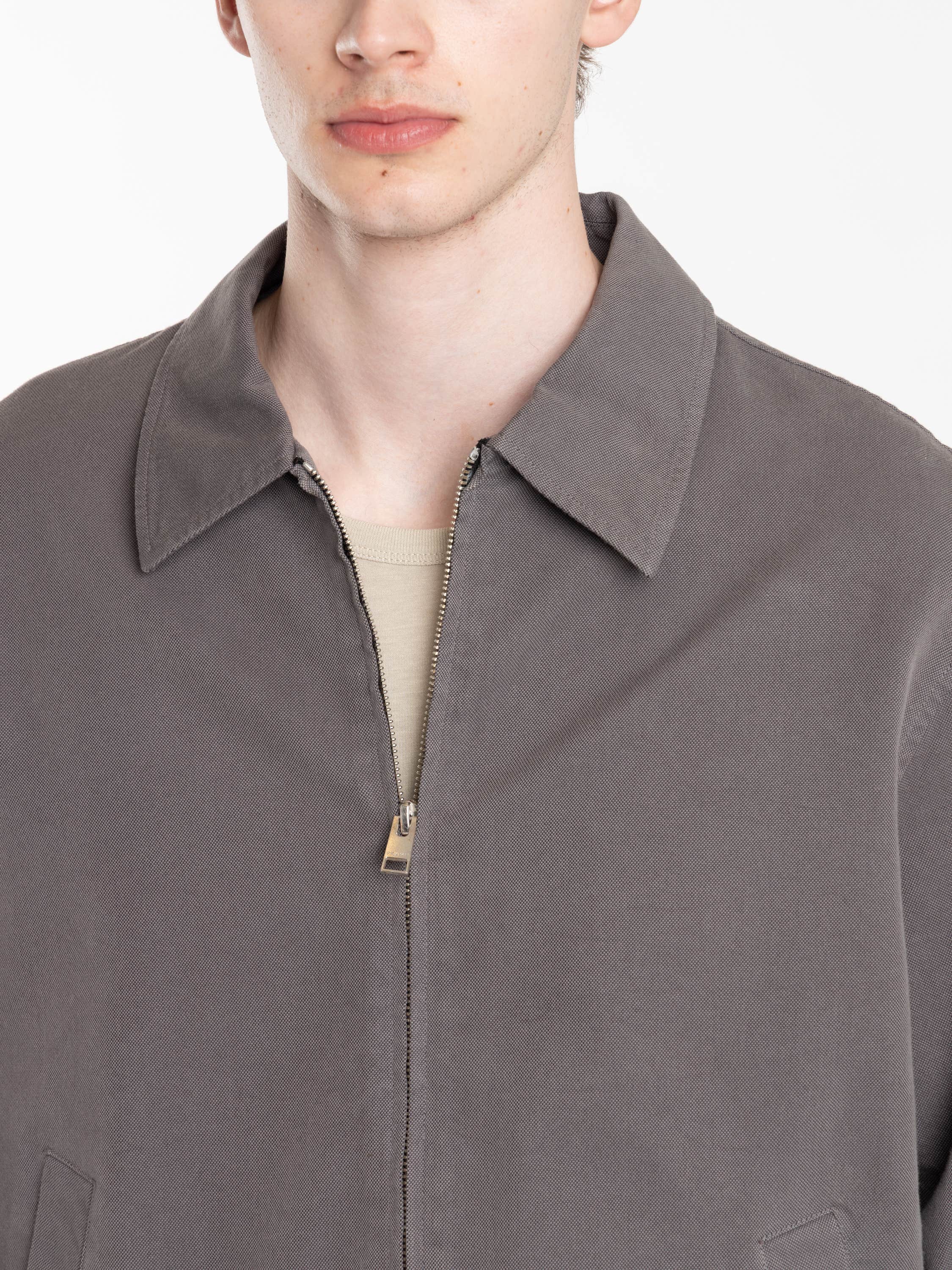 Grey Double Face Wool Trucker Jacket