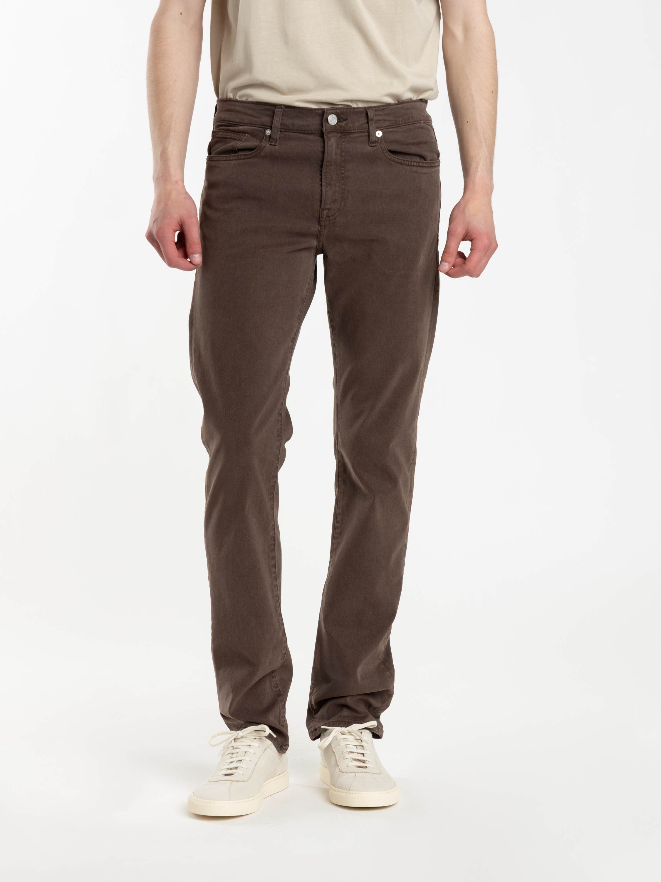 Mocha L'Homme Slim Brushed Twill