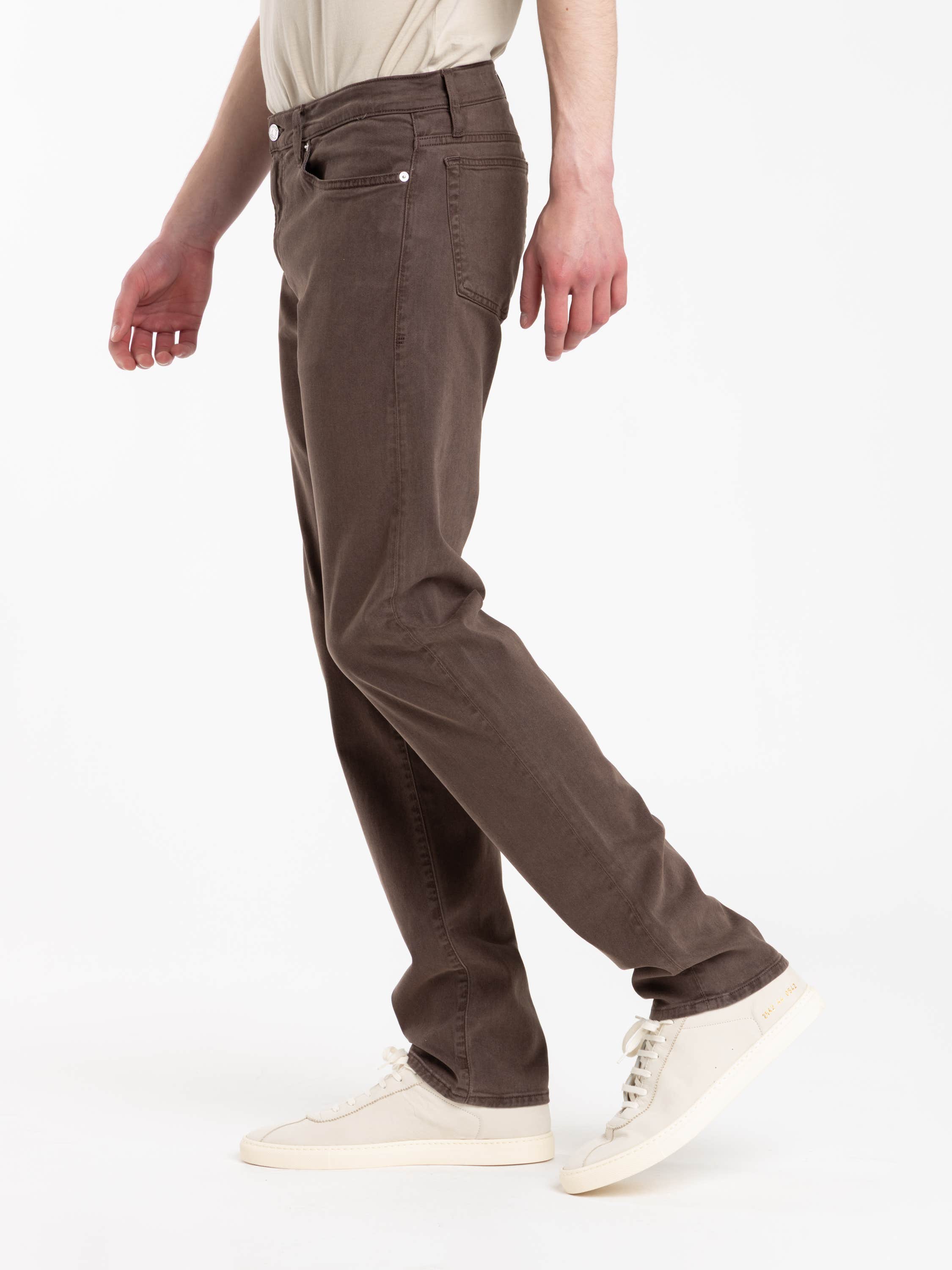 Mocha L'Homme Slim Brushed Twill