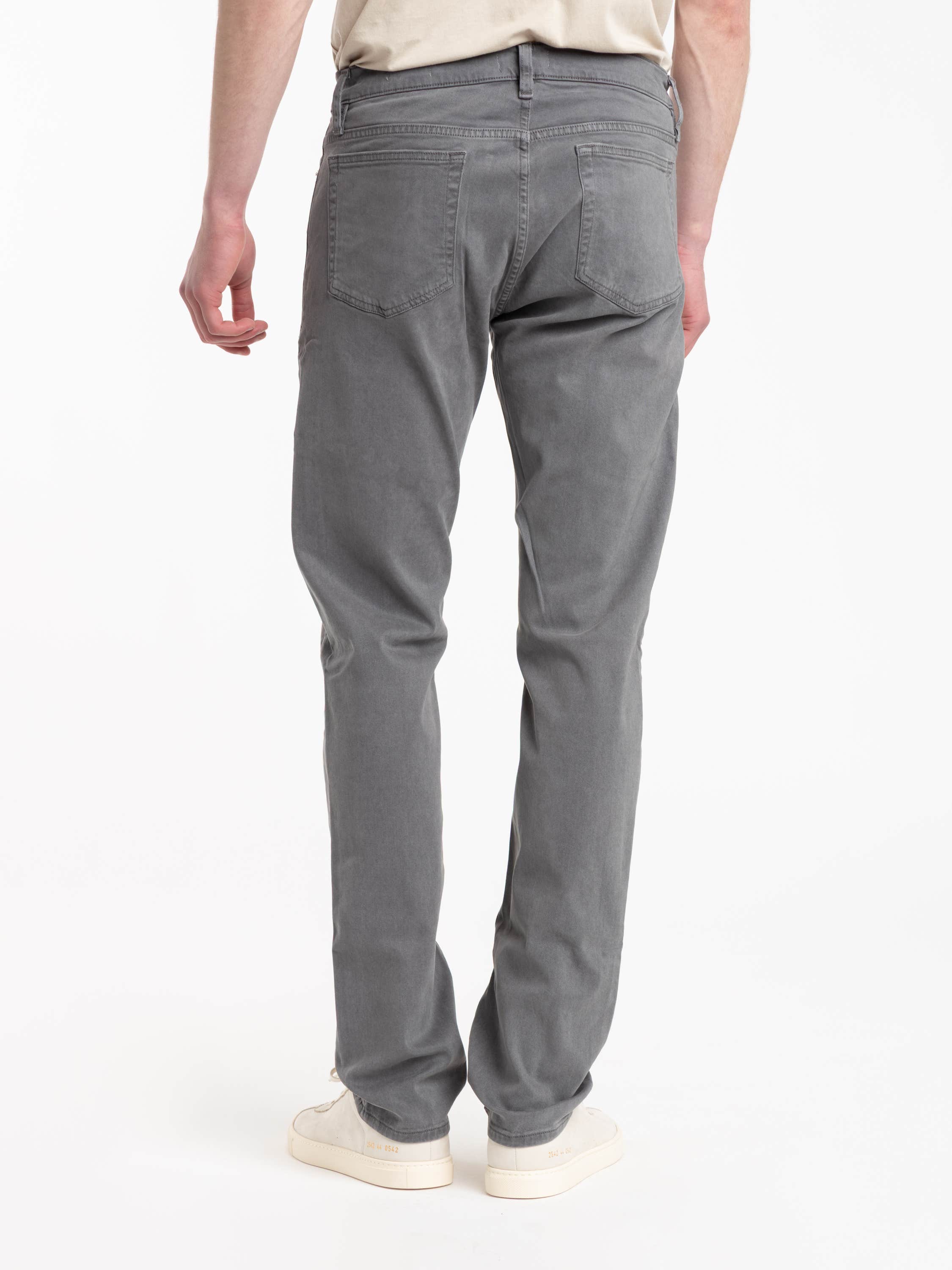 Stone Grey L'Homme Slim Brushed Twill Jeans