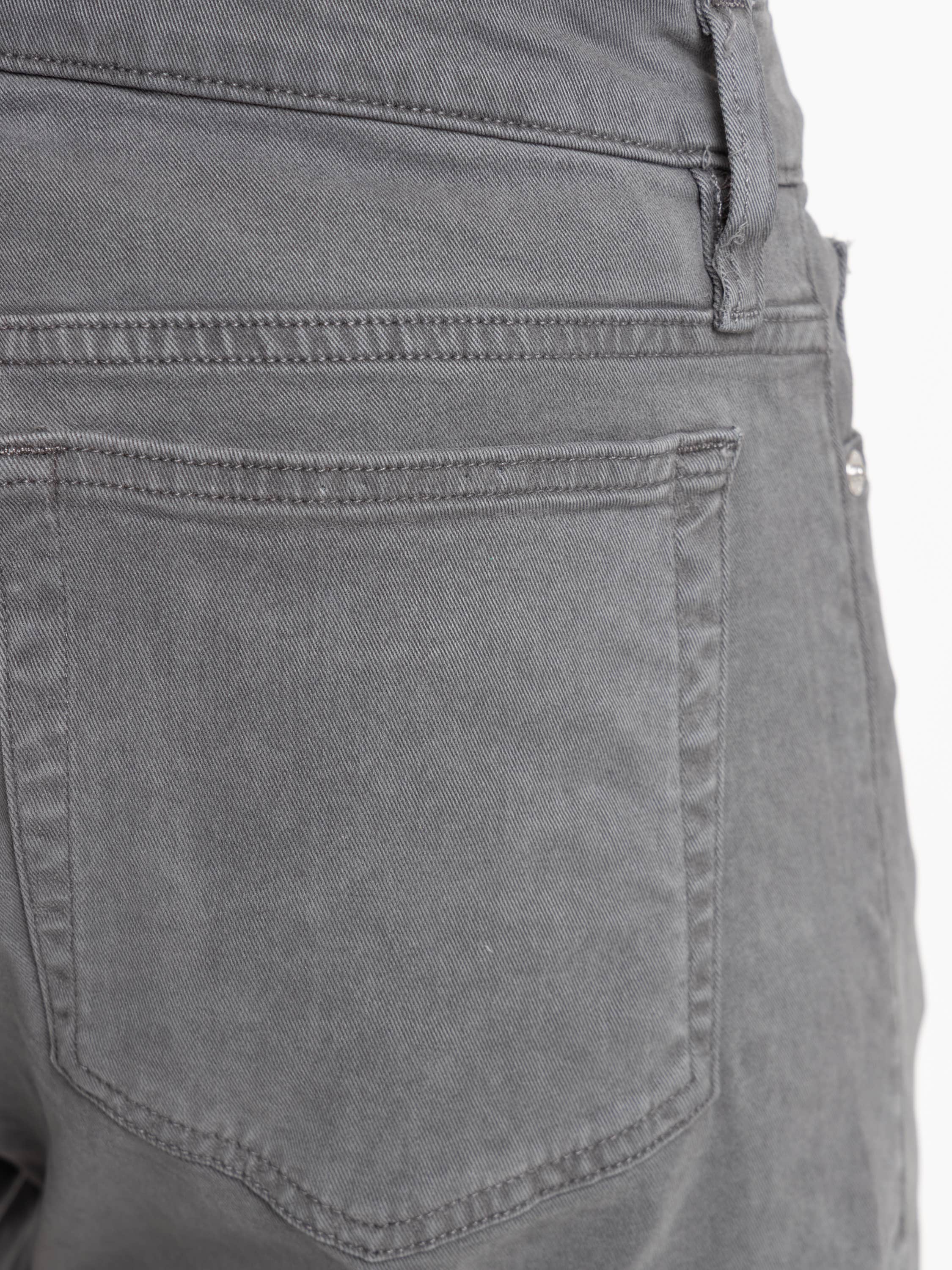 Stone Grey L'Homme Slim Brushed Twill Jeans